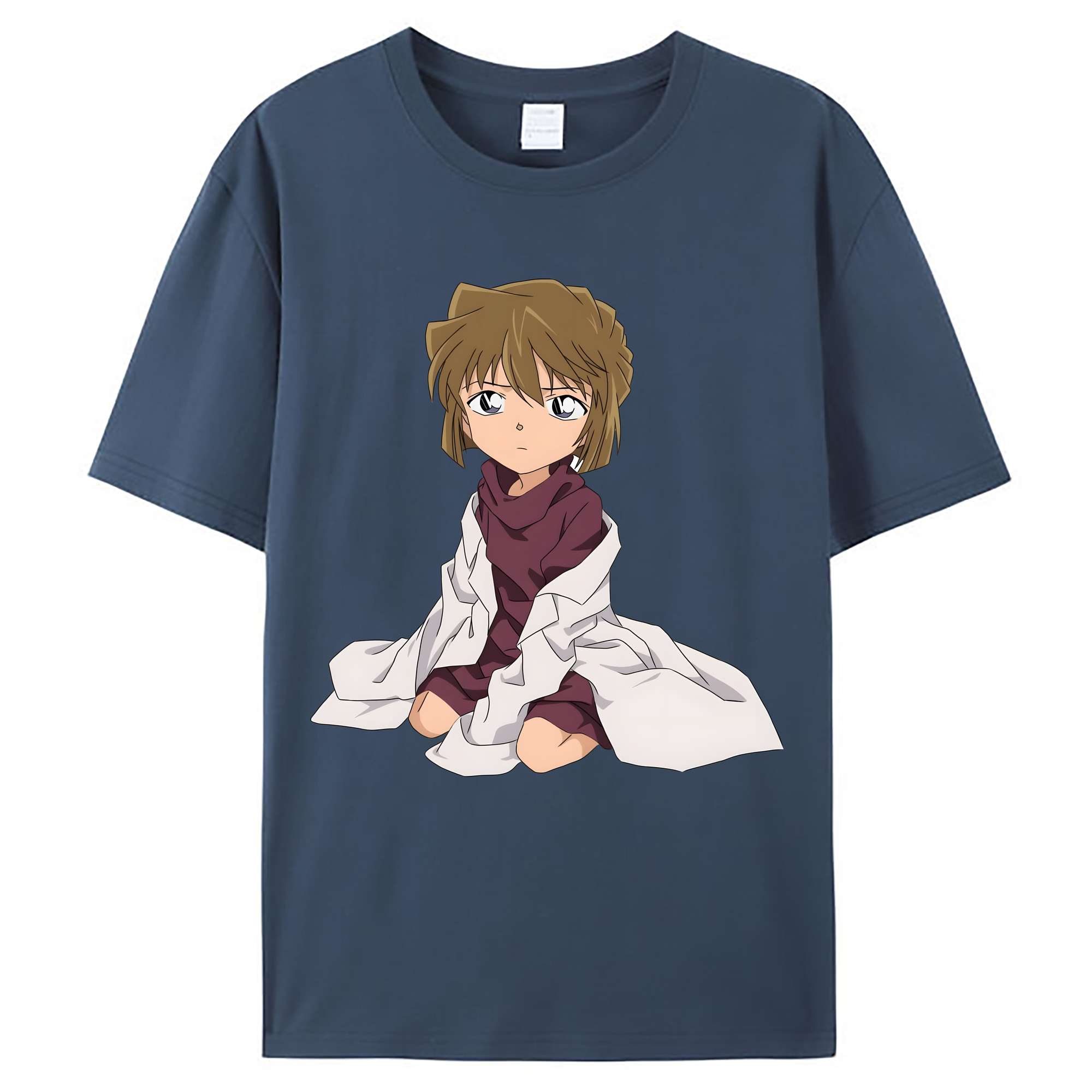 （画像用） 名探偵コナン 灰原 哀 はいばら あい Detective Conan Anita Hailey、Vi Graythorn Haibara Ai レディースカジュアルプリントTシャツ（綿100％）