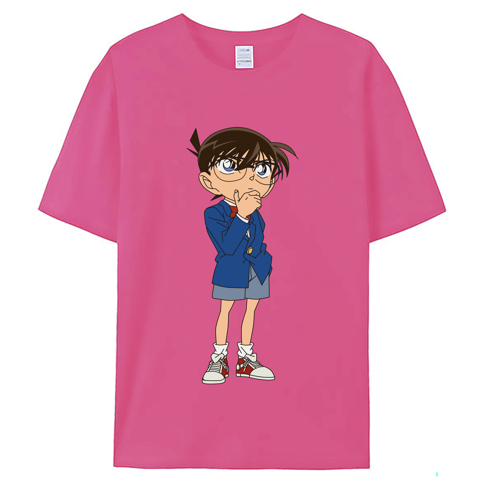 （画像用） 名探偵コナン 江戸川 コナン Detective Conan Conan Edogawa レディースカジュアルプリントTシャツ（綿100％）