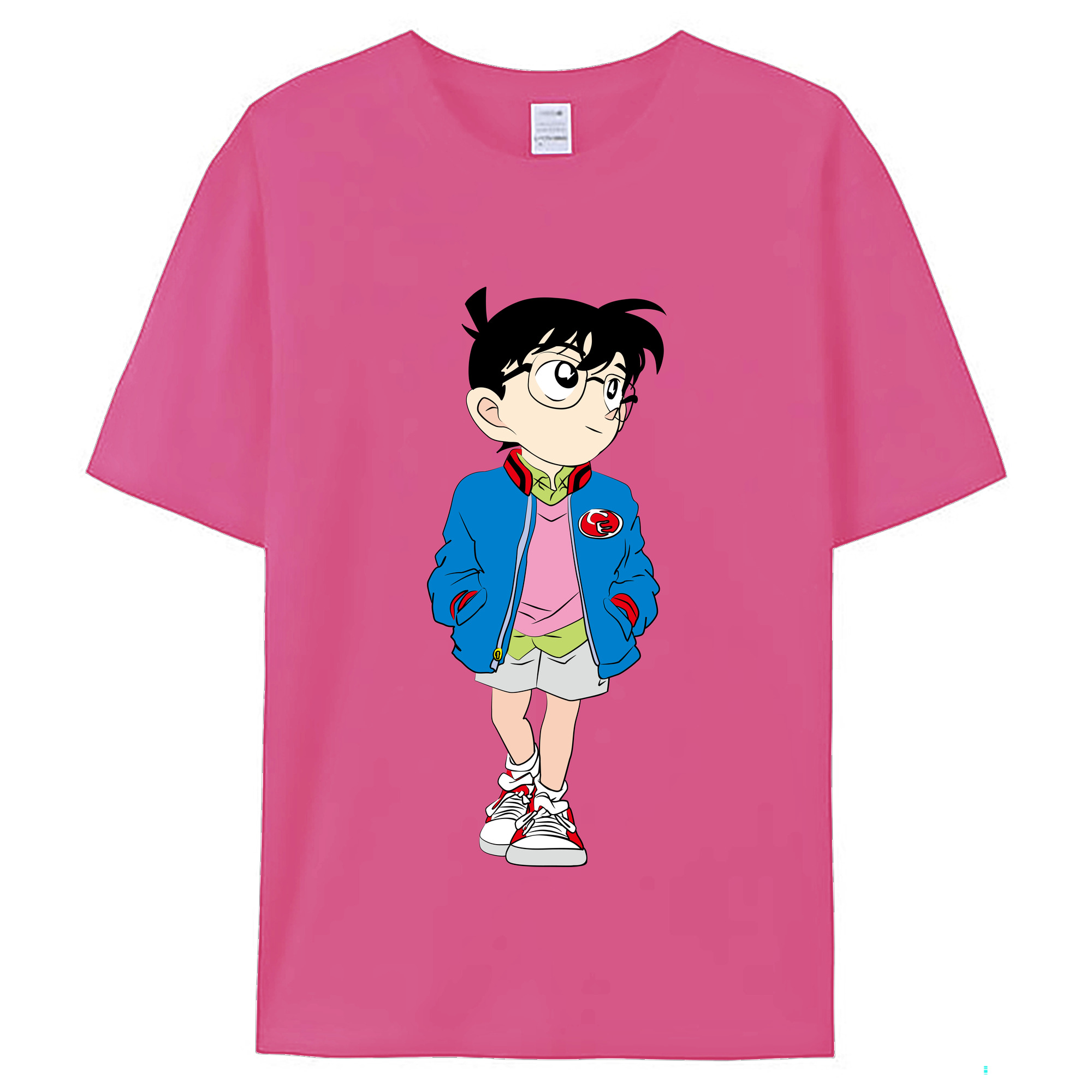 （画像用） 名探偵コナン 江戸川 コナン Detective Conan Conan Edogawa レディースカジュアルプリントTシャツ（綿100％）