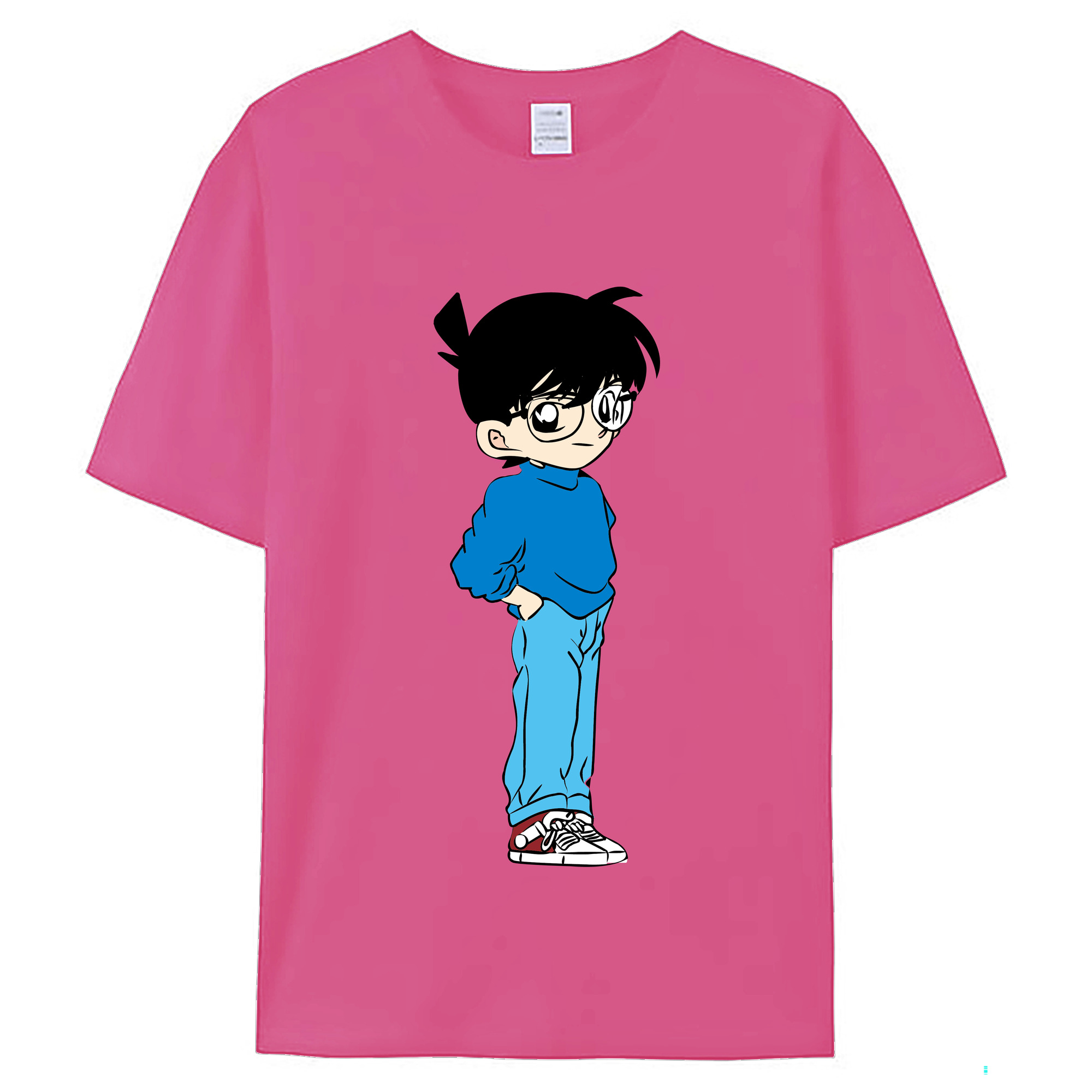 （画像用） 名探偵コナン 江戸川 コナン Detective Conan Conan Edogawa レディースカジュアルプリントTシャツ（綿100％）