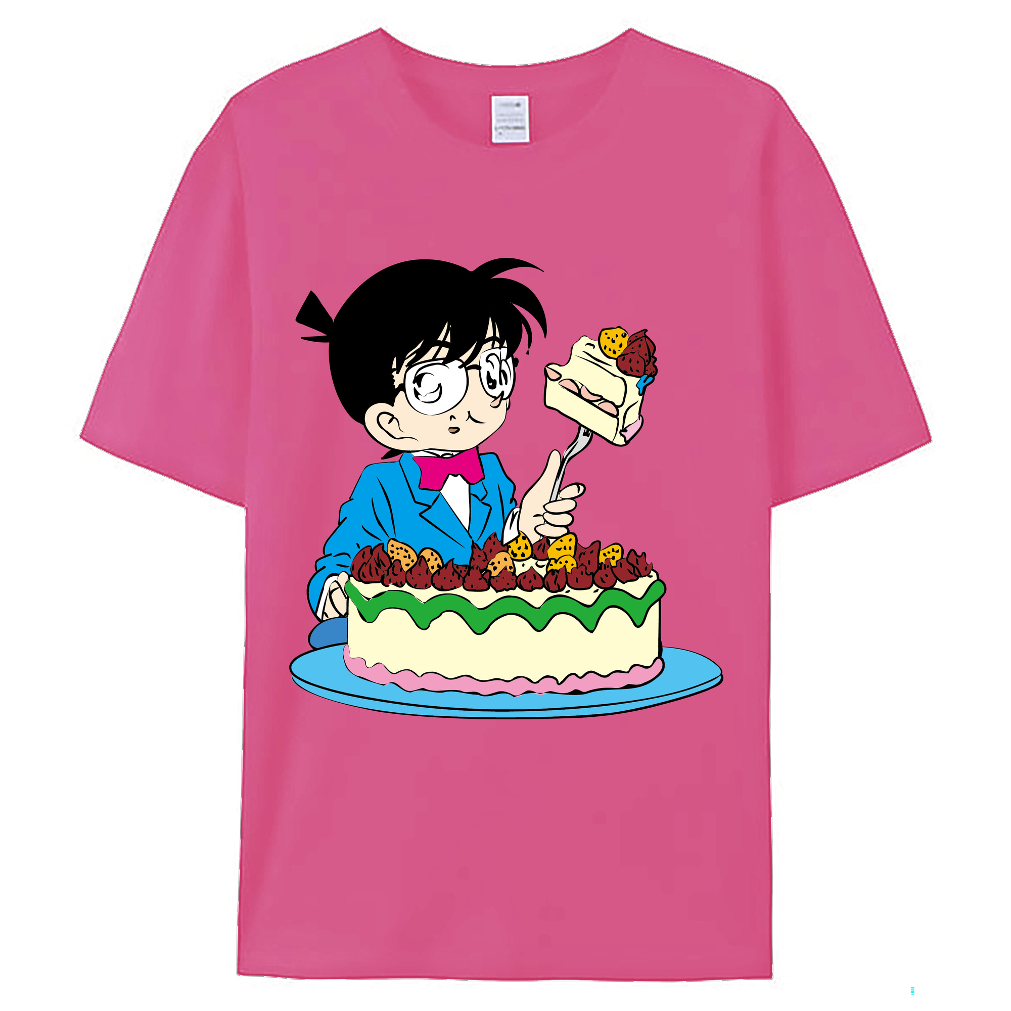 （画像用） 名探偵コナン 江戸川 コナン Detective Conan Conan Edogawa レディースカジュアルプリントTシャツ（綿100％）
