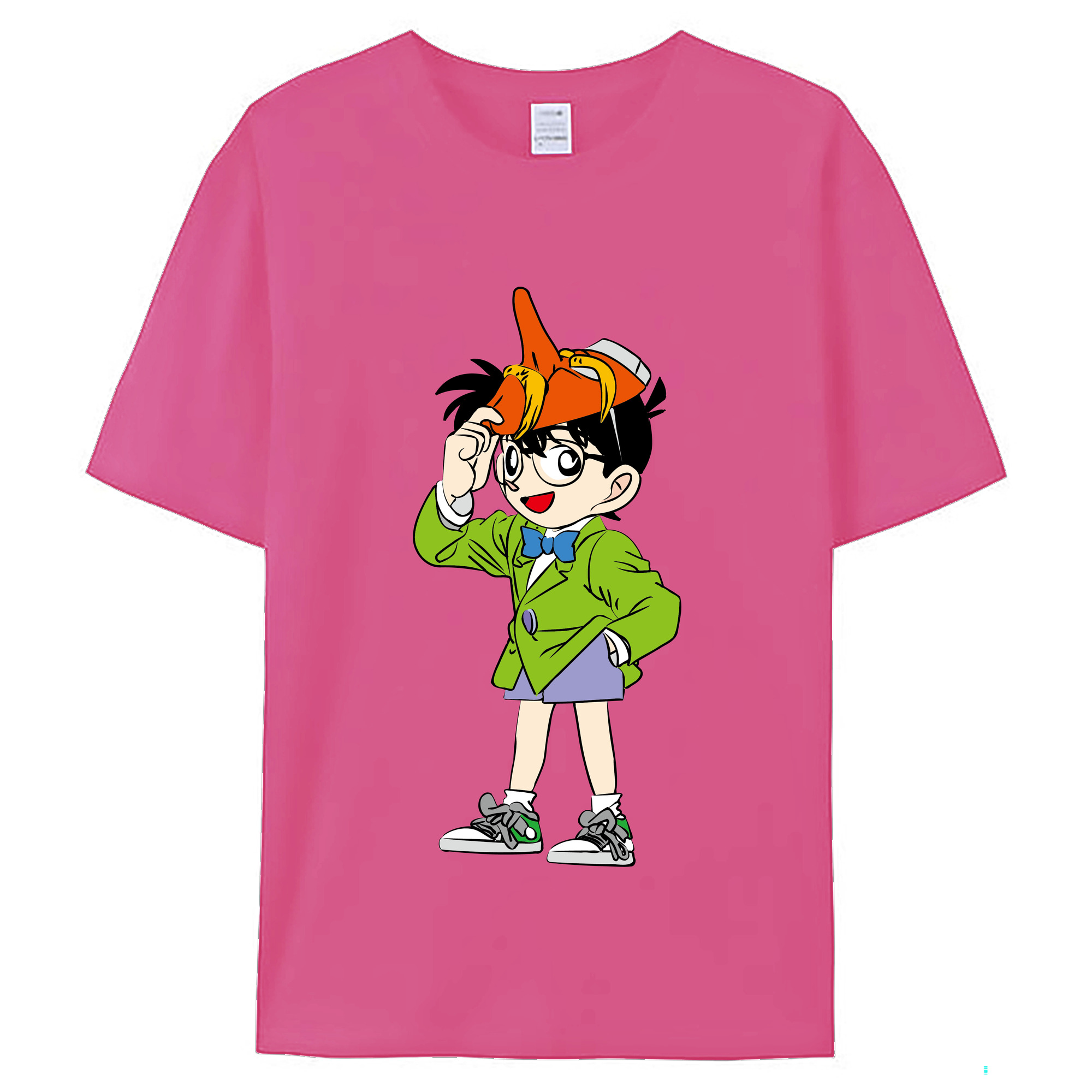 （画像用） 名探偵コナン 江戸川 コナン Detective Conan Conan Edogawa レディースカジュアルプリントTシャツ（綿100％）