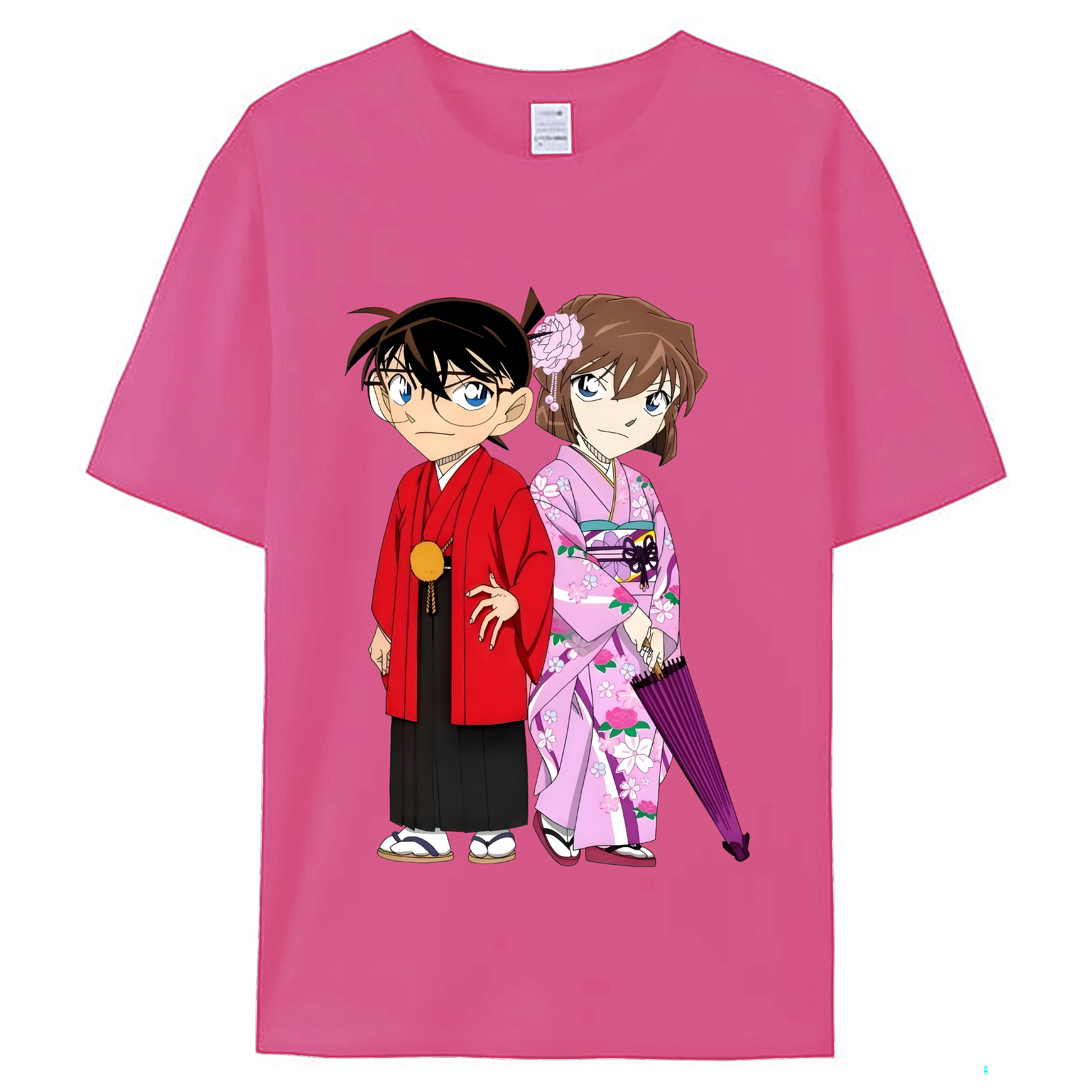 （画像用） 名探偵コナン 江戸川 コナン Detective Conan Conan Edogawa レディースカジュアルプリントTシャツ（綿100％）