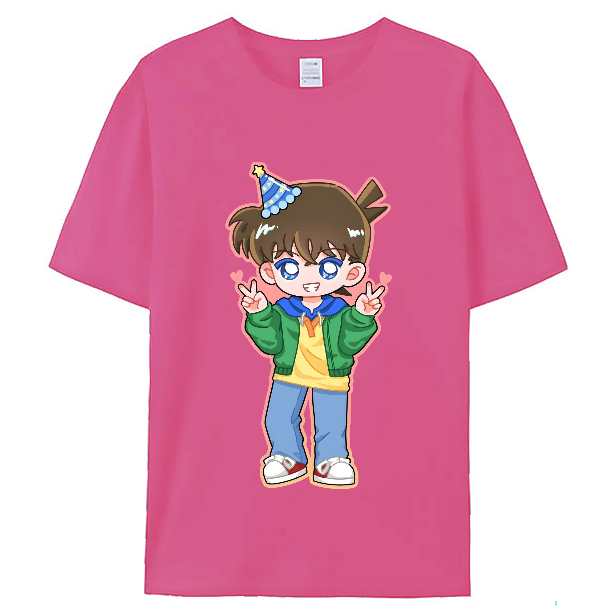 （画像用） 名探偵コナン 江戸川 コナン Detective Conan Conan Edogawa レディースカジュアルプリントTシャツ（綿100％）