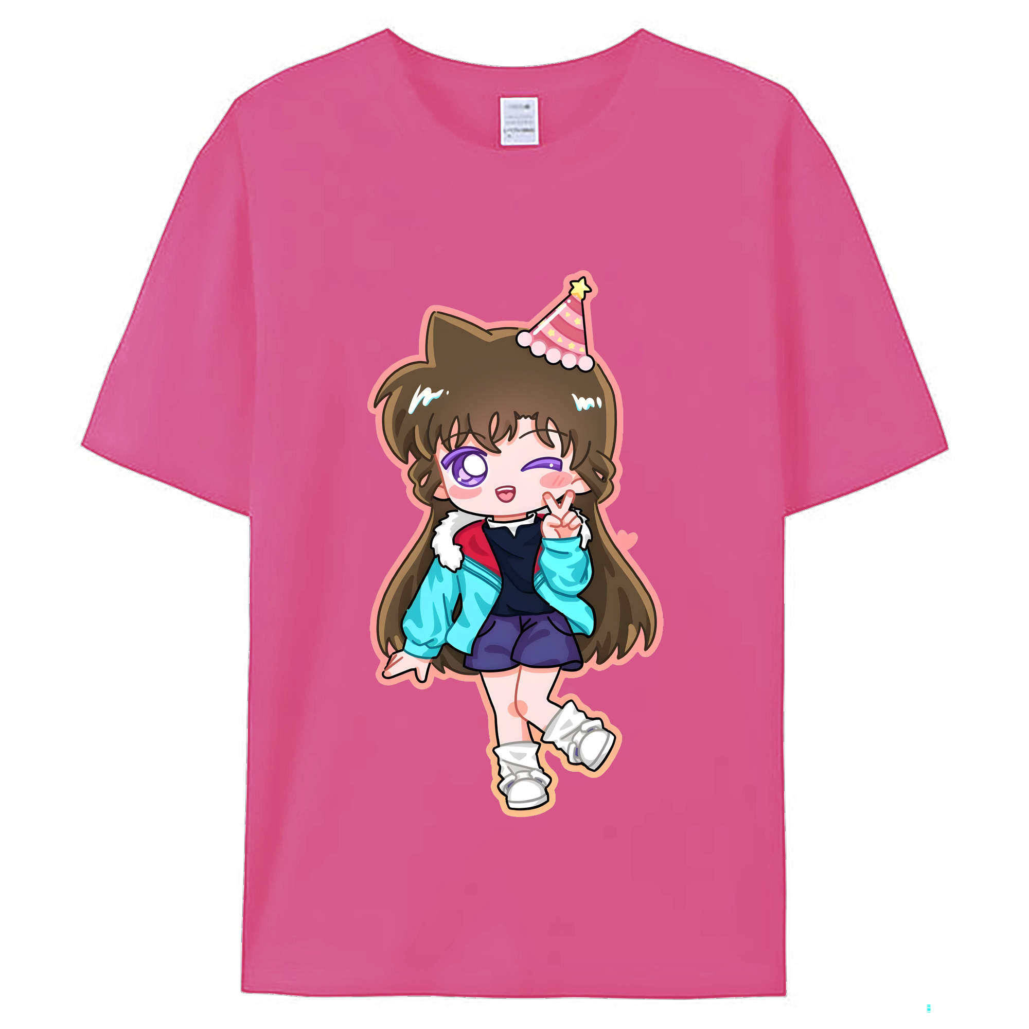 （画像用） 名探偵コナン 毛利 蘭 もうり らん、モーリ ラン Detective Conan Rachel Moore レディースカジュアルプリントTシャツ（綿100％）