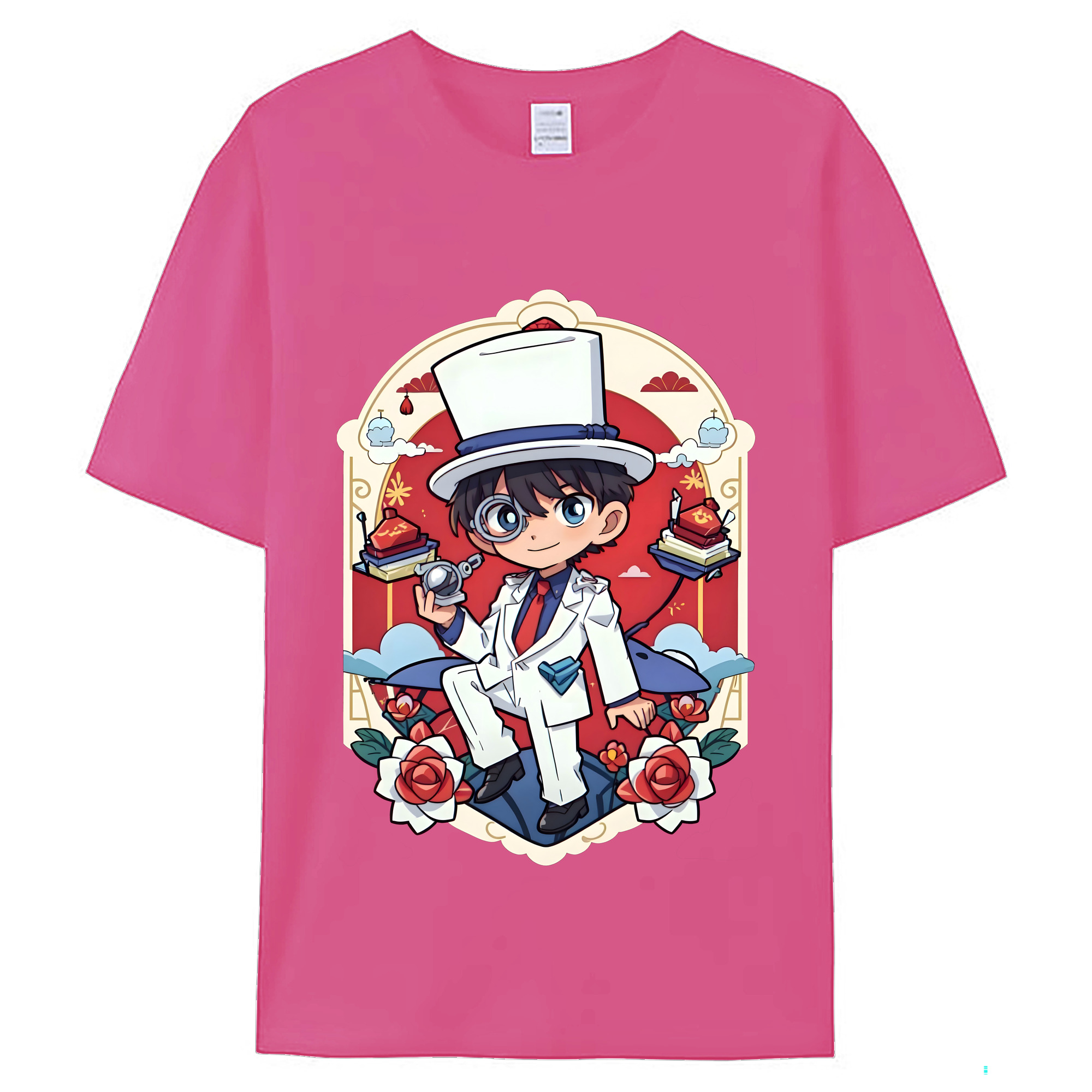 （画像用） 名探偵コナン くろば かいと Detective Conan Kuroba Kaito レディースカジュアルプリントTシャツ（綿100％）