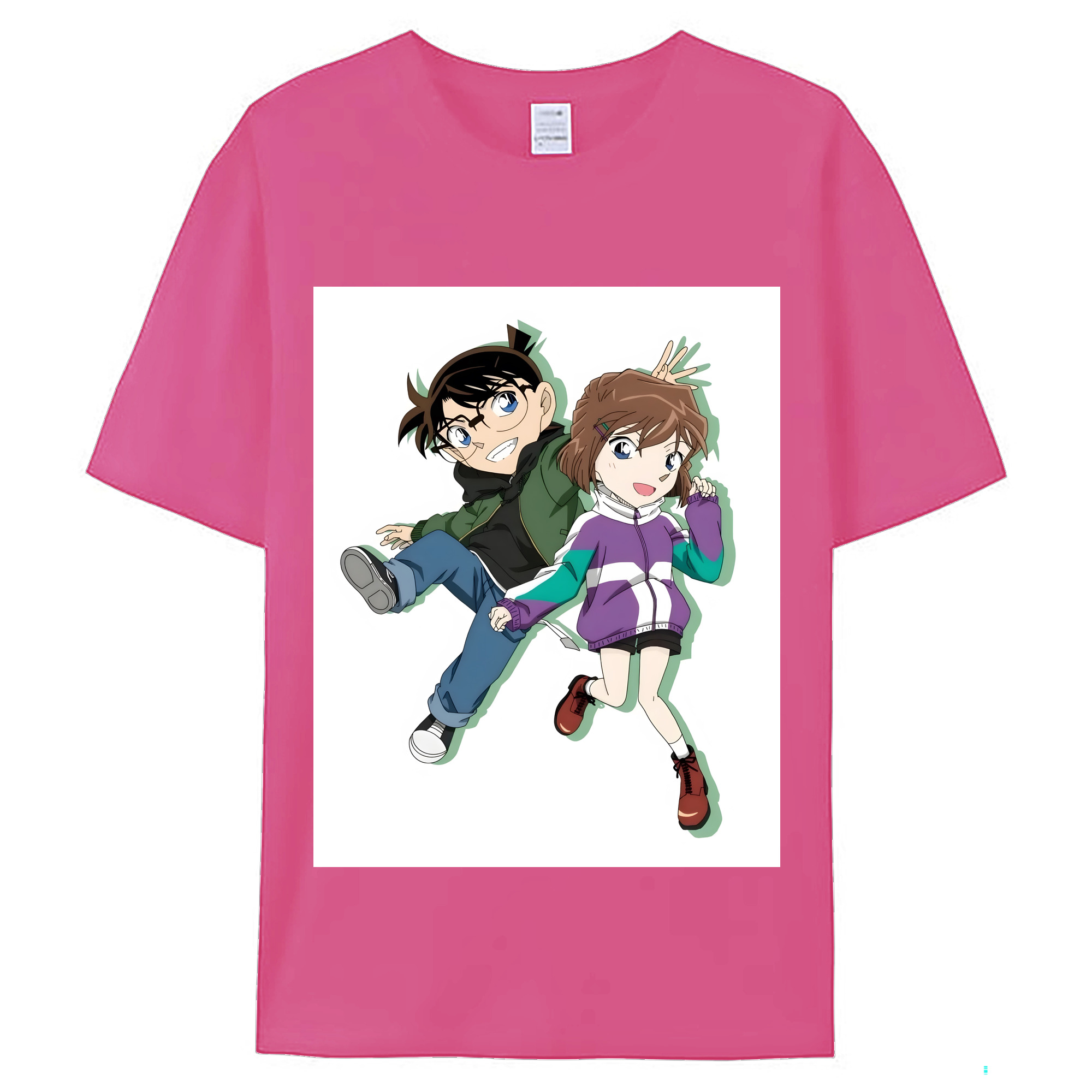 （画像用） 名探偵コナン 灰原 哀 はいばら あい Detective Conan Anita Hailey、Vi Graythorn Haibara Ai レディースカジュアルプリントTシャツ（綿100％）