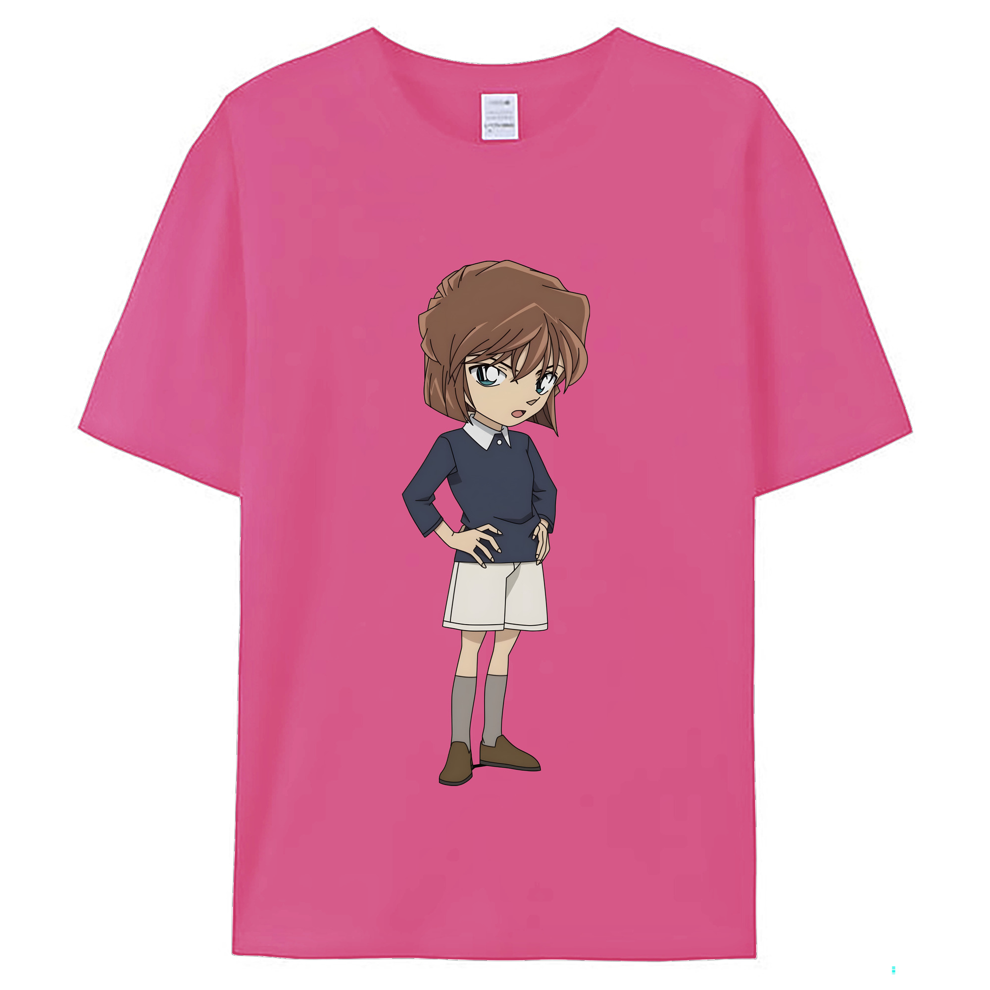 （画像用） 名探偵コナン 灰原 哀 はいばら あい Detective Conan Anita Hailey、Vi Graythorn Haibara Ai レディースカジュアルプリントTシャツ（綿100％）
