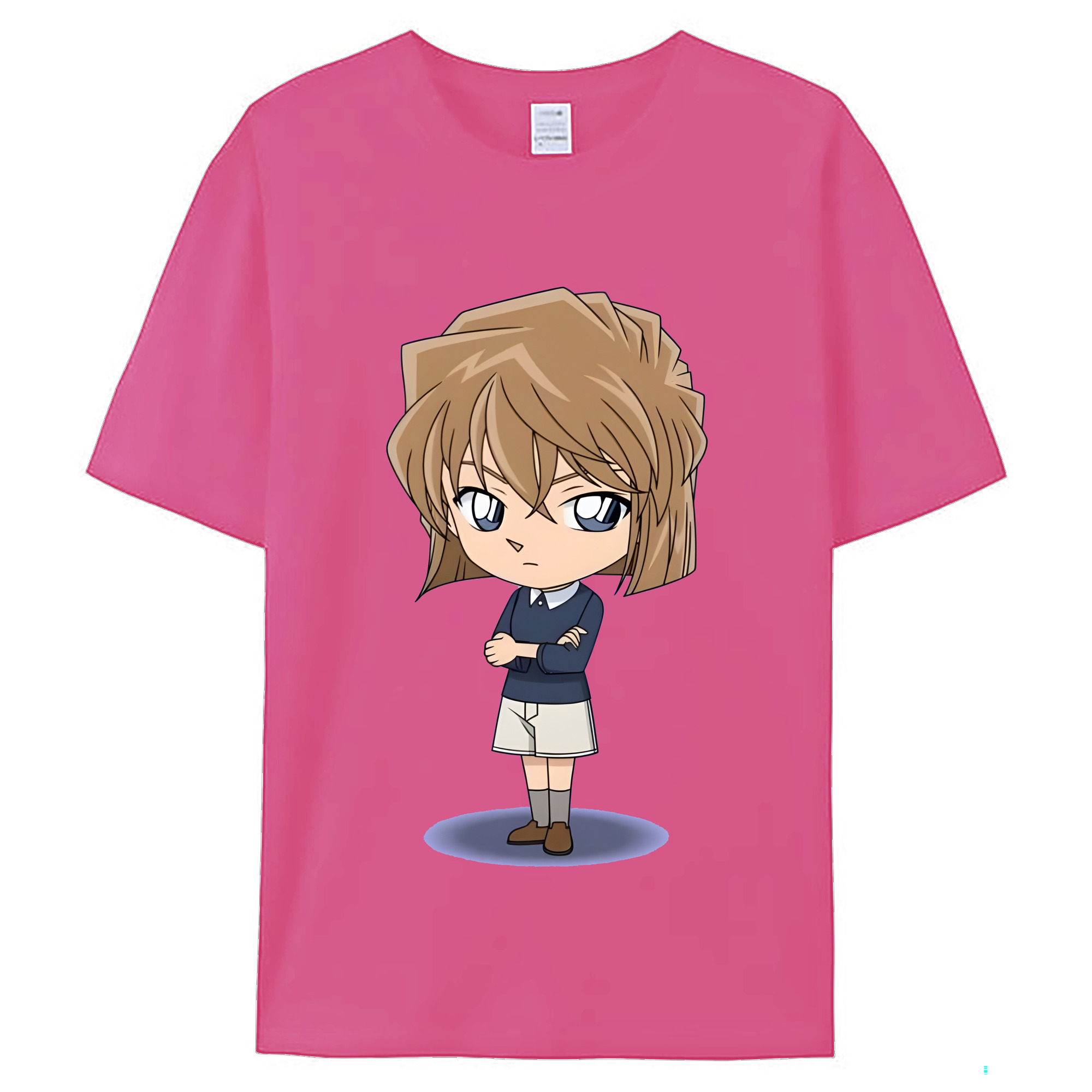 （画像用） 名探偵コナン 灰原 哀 はいばら あい Detective Conan Anita Hailey、Vi Graythorn Haibara Ai レディースカジュアルプリントTシャツ（綿100％）