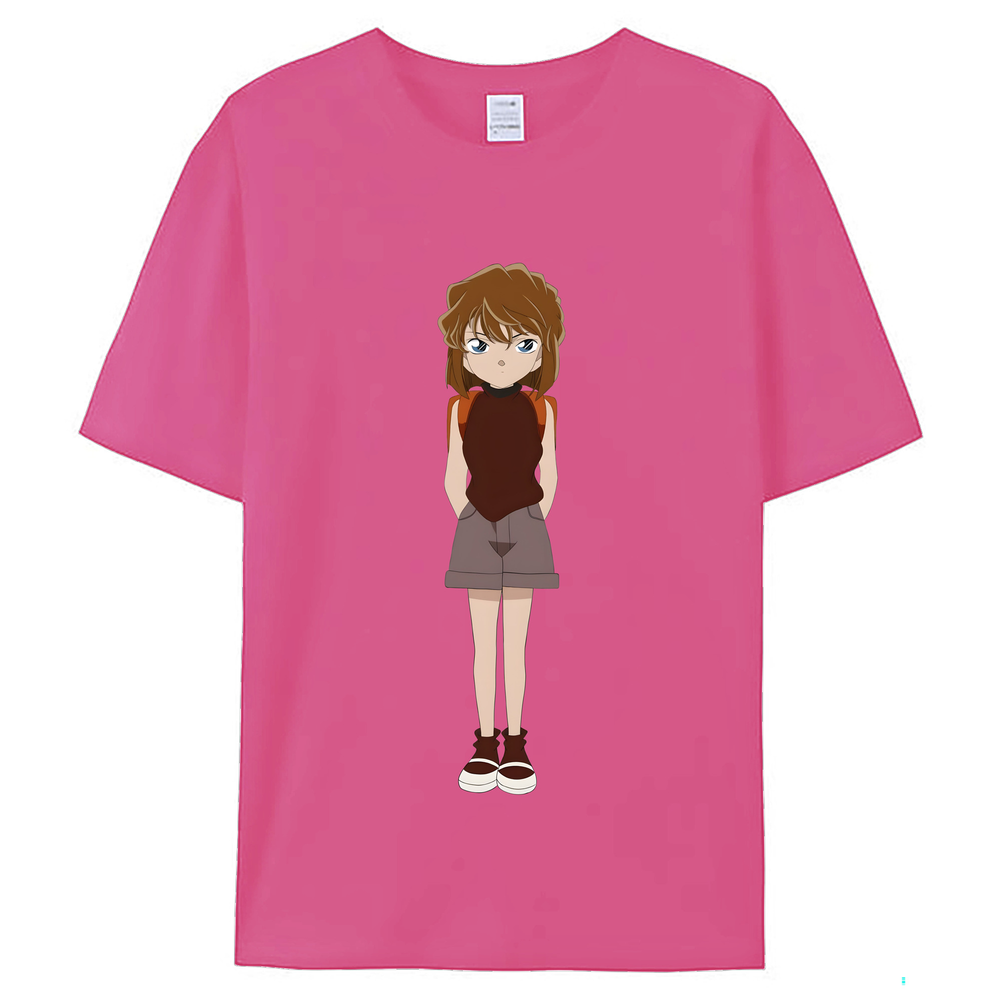 （画像用） 名探偵コナン 灰原 哀 はいばら あい Detective Conan Anita Hailey、Vi Graythorn Haibara Ai レディースカジュアルプリントTシャツ（綿100％）