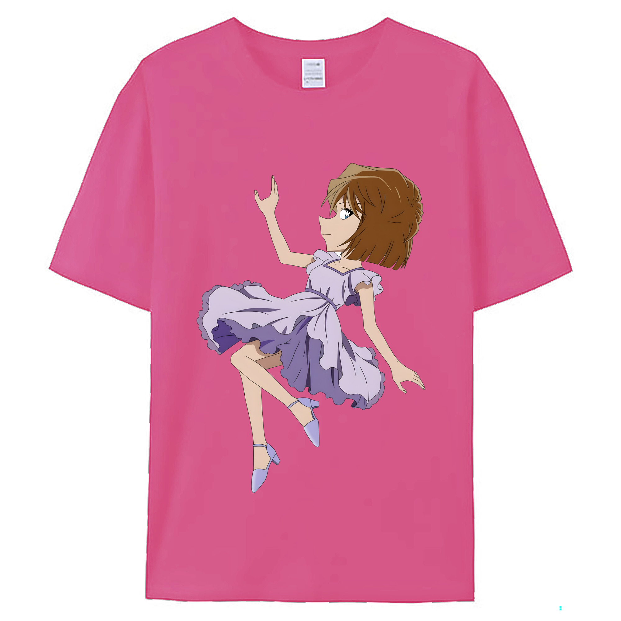 （画像用） 名探偵コナン 灰原 哀 はいばら あい Detective Conan Anita Hailey、Vi Graythorn Haibara Ai レディースカジュアルプリントTシャツ（綿100％）