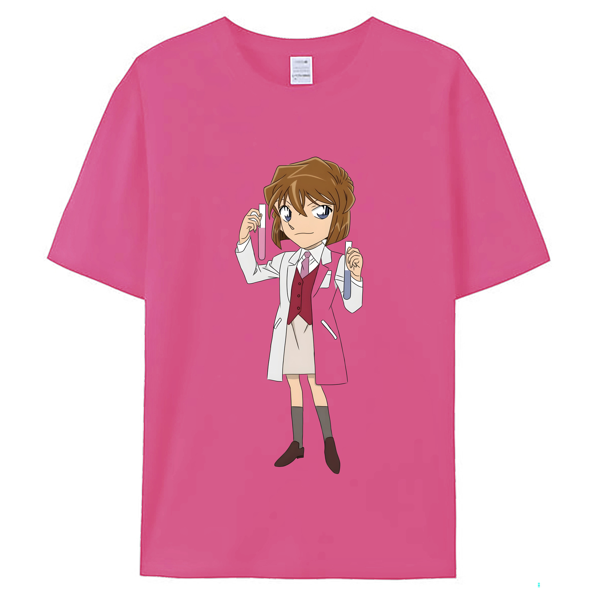 （画像用） 名探偵コナン 灰原 哀 はいばら あい Detective Conan Anita Hailey、Vi Graythorn Haibara Ai レディースカジュアルプリントTシャツ（綿100％）