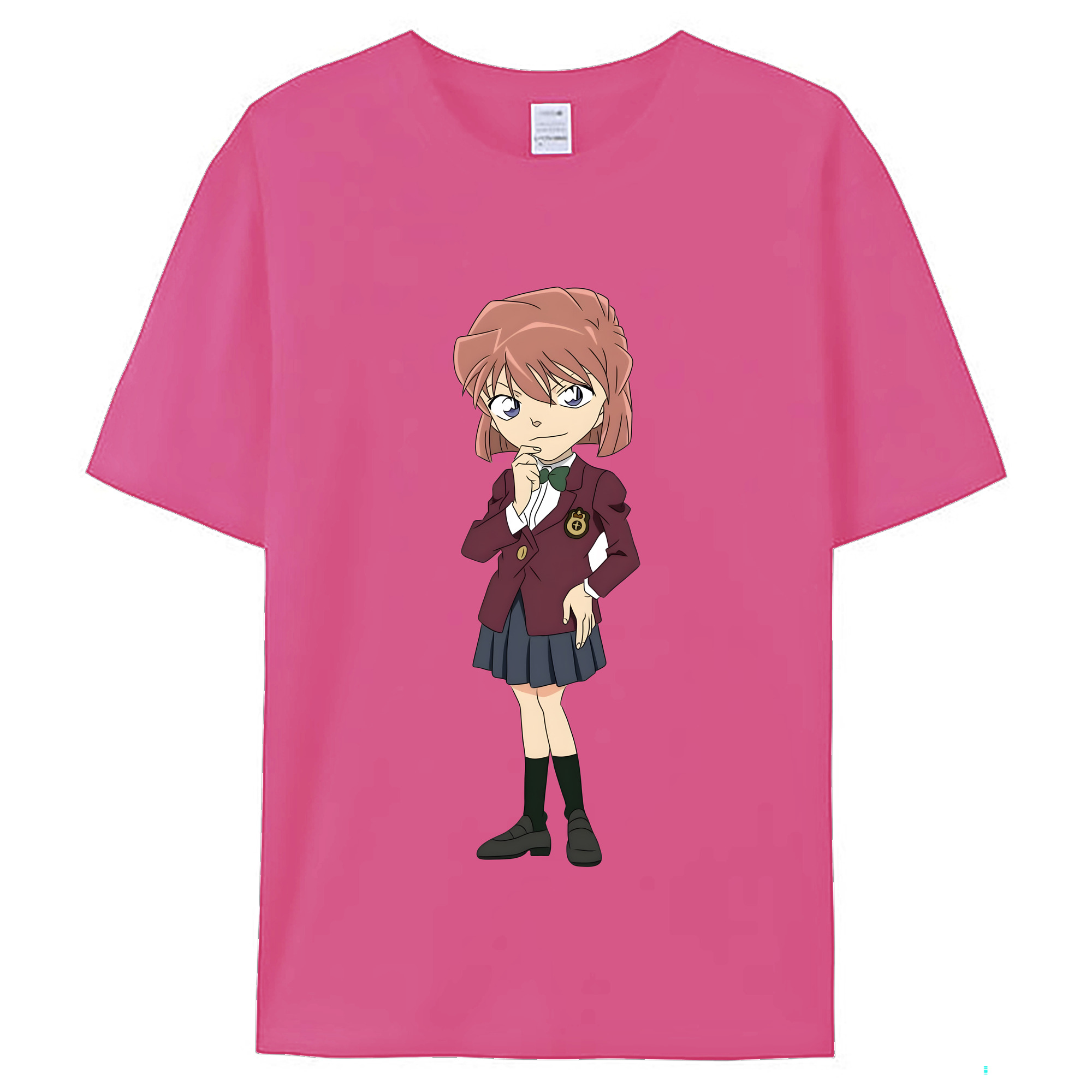 （画像用） 名探偵コナン 灰原 哀 はいばら あい Detective Conan Anita Hailey、Vi Graythorn Haibara Ai レディースカジュアルプリントTシャツ（綿100％）