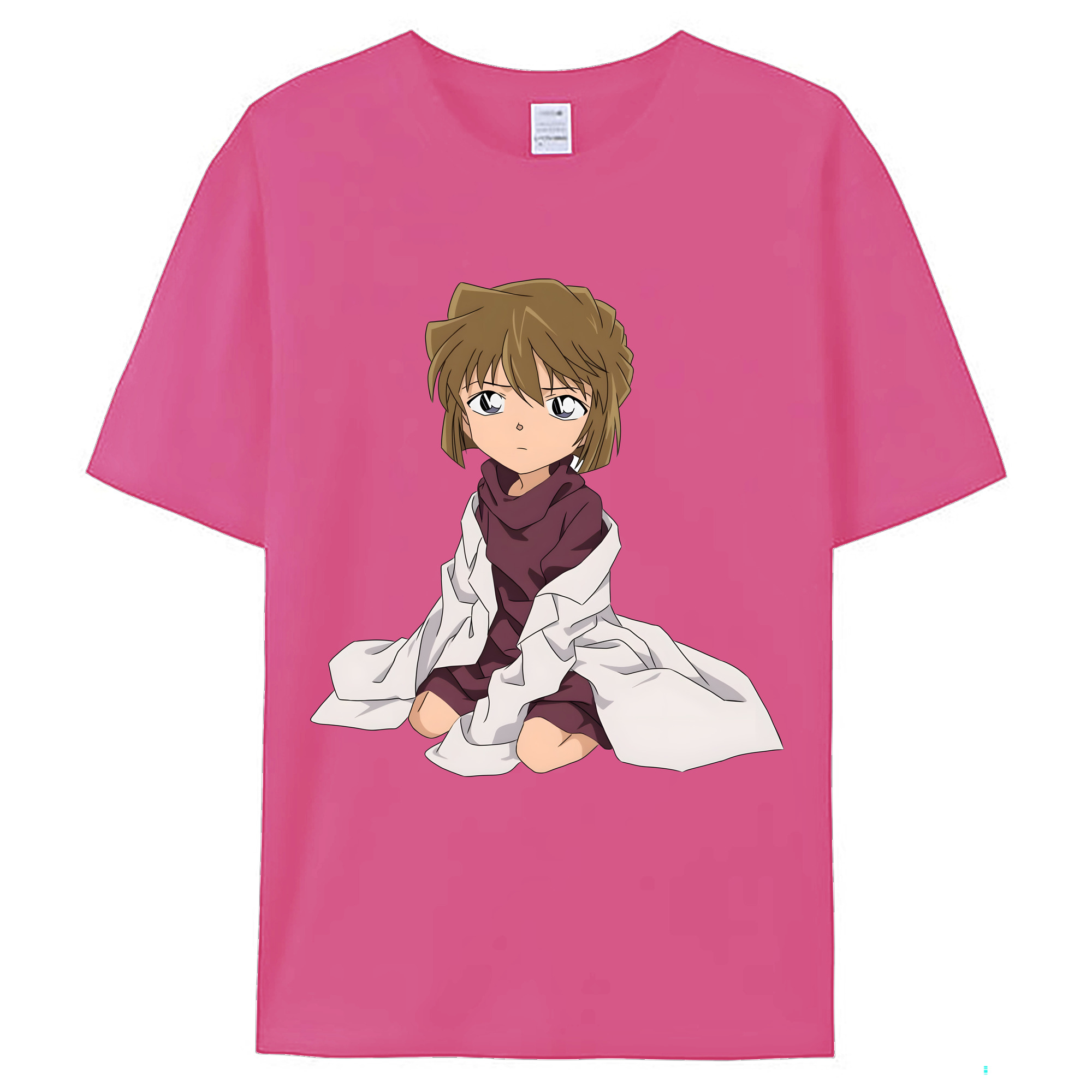 （画像用） 名探偵コナン 灰原 哀 はいばら あい Detective Conan Anita Hailey、Vi Graythorn Haibara Ai レディースカジュアルプリントTシャツ（綿100％）