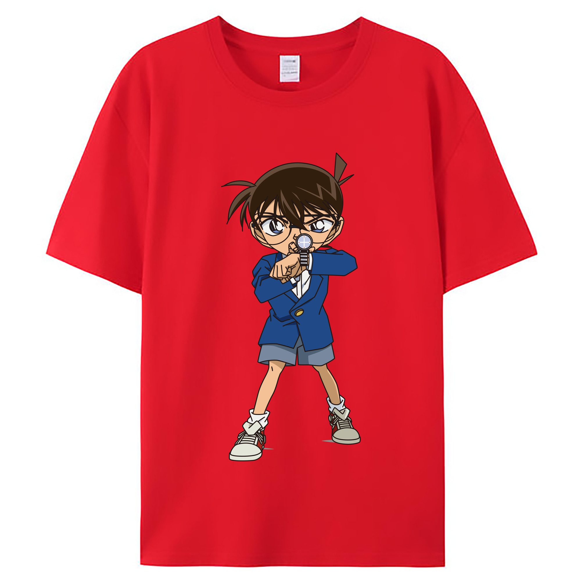 （画像用） 名探偵コナン 江戸川 コナン Detective Conan Conan Edogawa レディースカジュアルプリントTシャツ（綿100％）