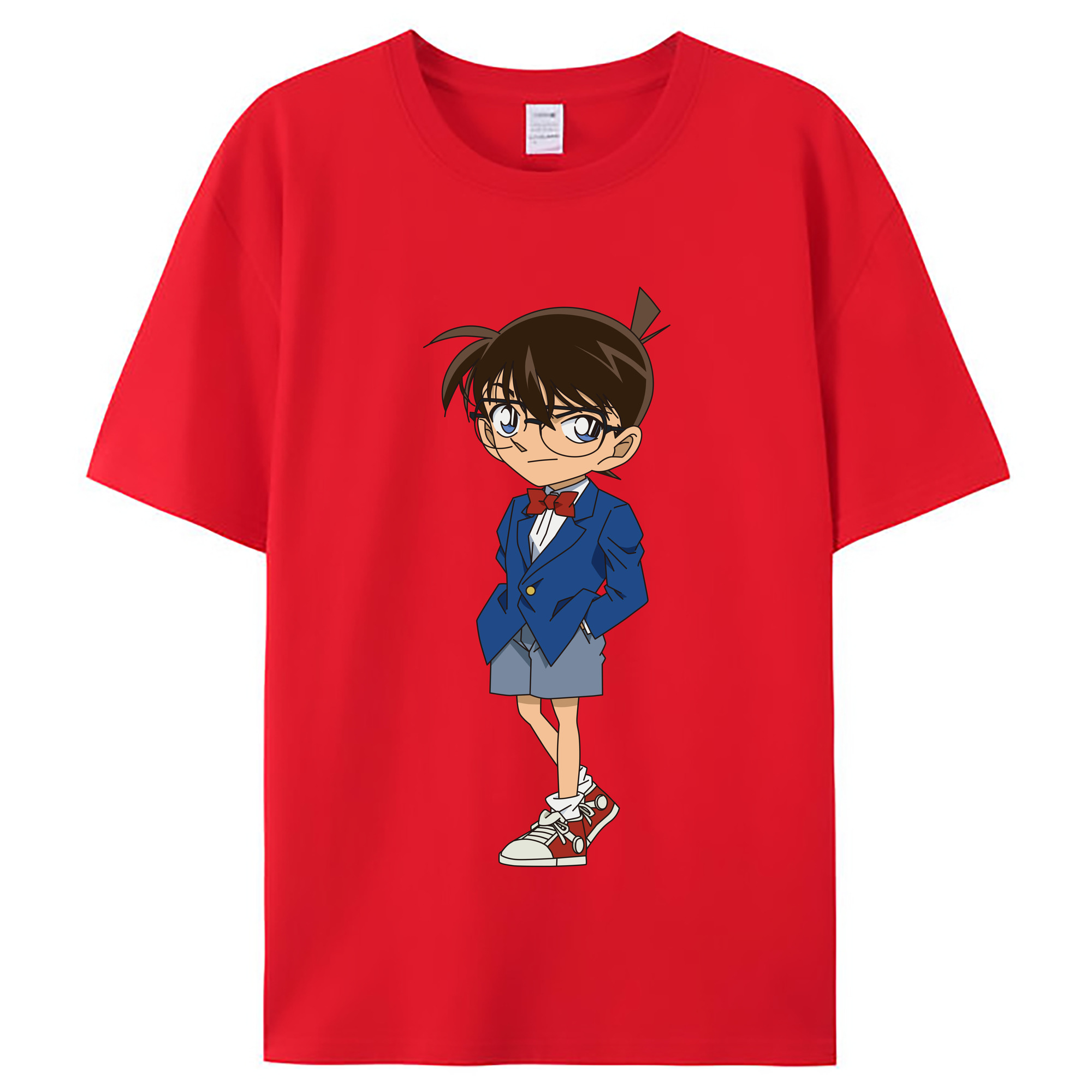 （画像用） 名探偵コナン 江戸川 コナン Detective Conan Conan Edogawa レディースカジュアルプリントTシャツ（綿100％）