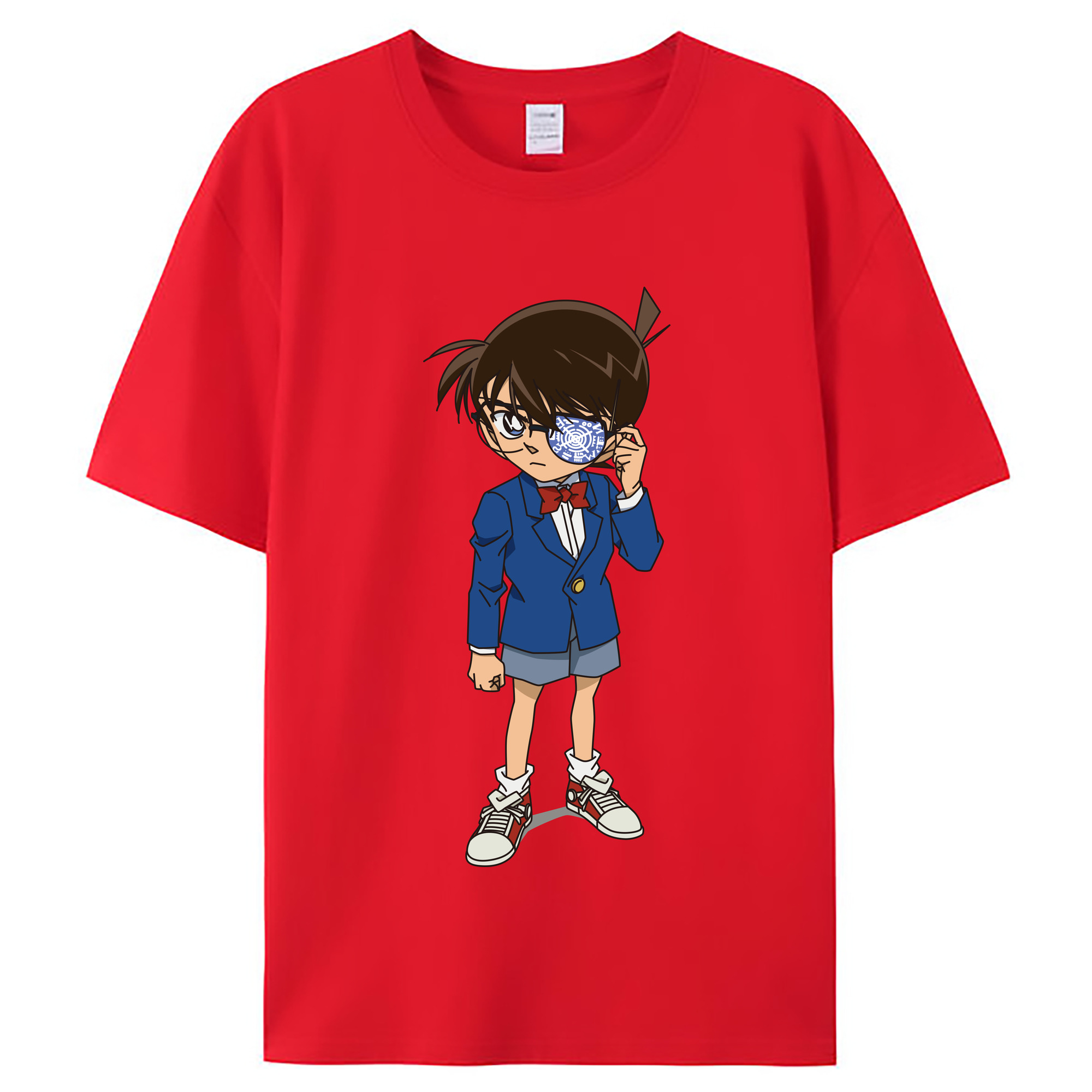 （画像用） 名探偵コナン 江戸川 コナン Detective Conan Conan Edogawa レディースカジュアルプリントTシャツ（綿100％）