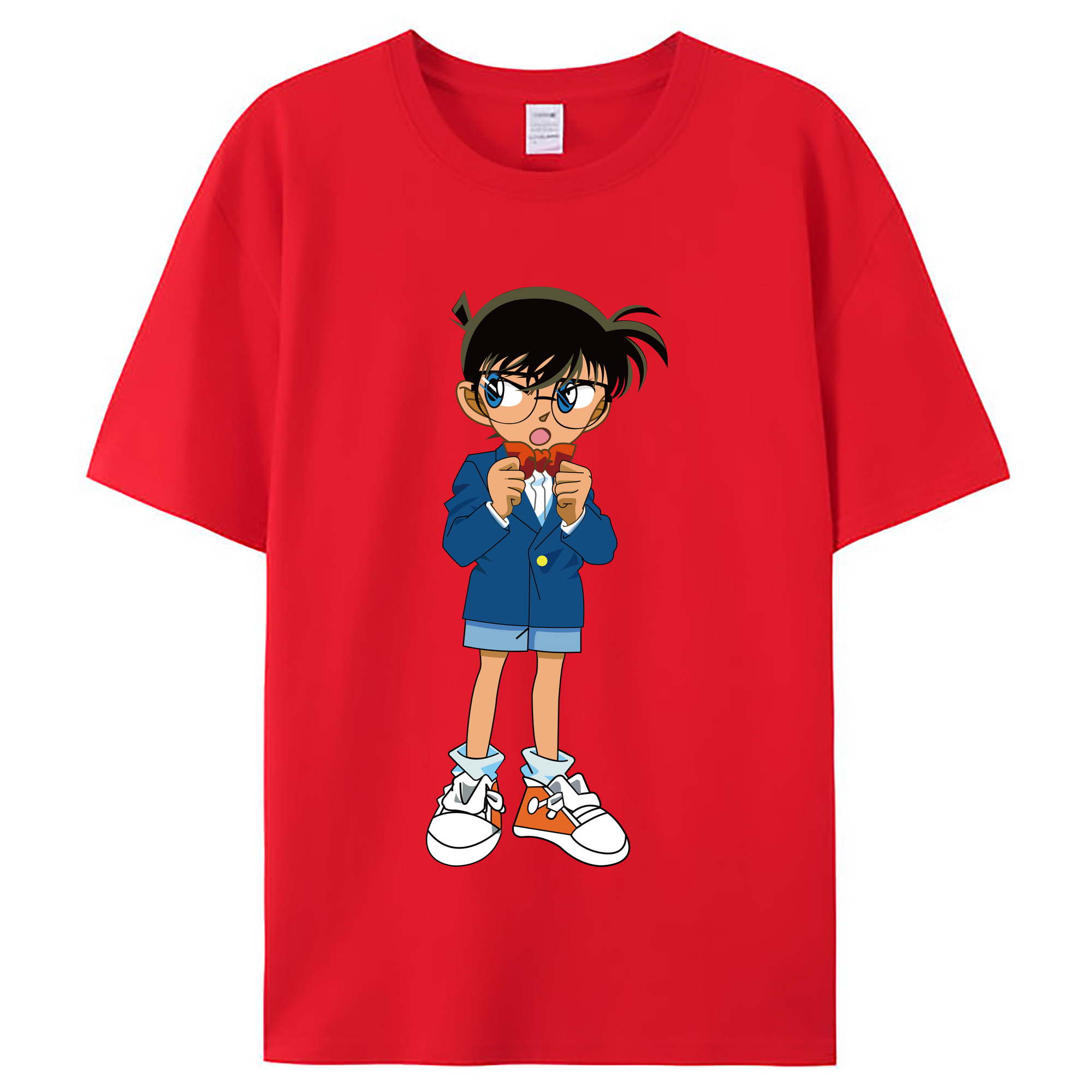 （画像用） 名探偵コナン 江戸川 コナン Detective Conan Conan Edogawa レディースカジュアルプリントTシャツ（綿100％）