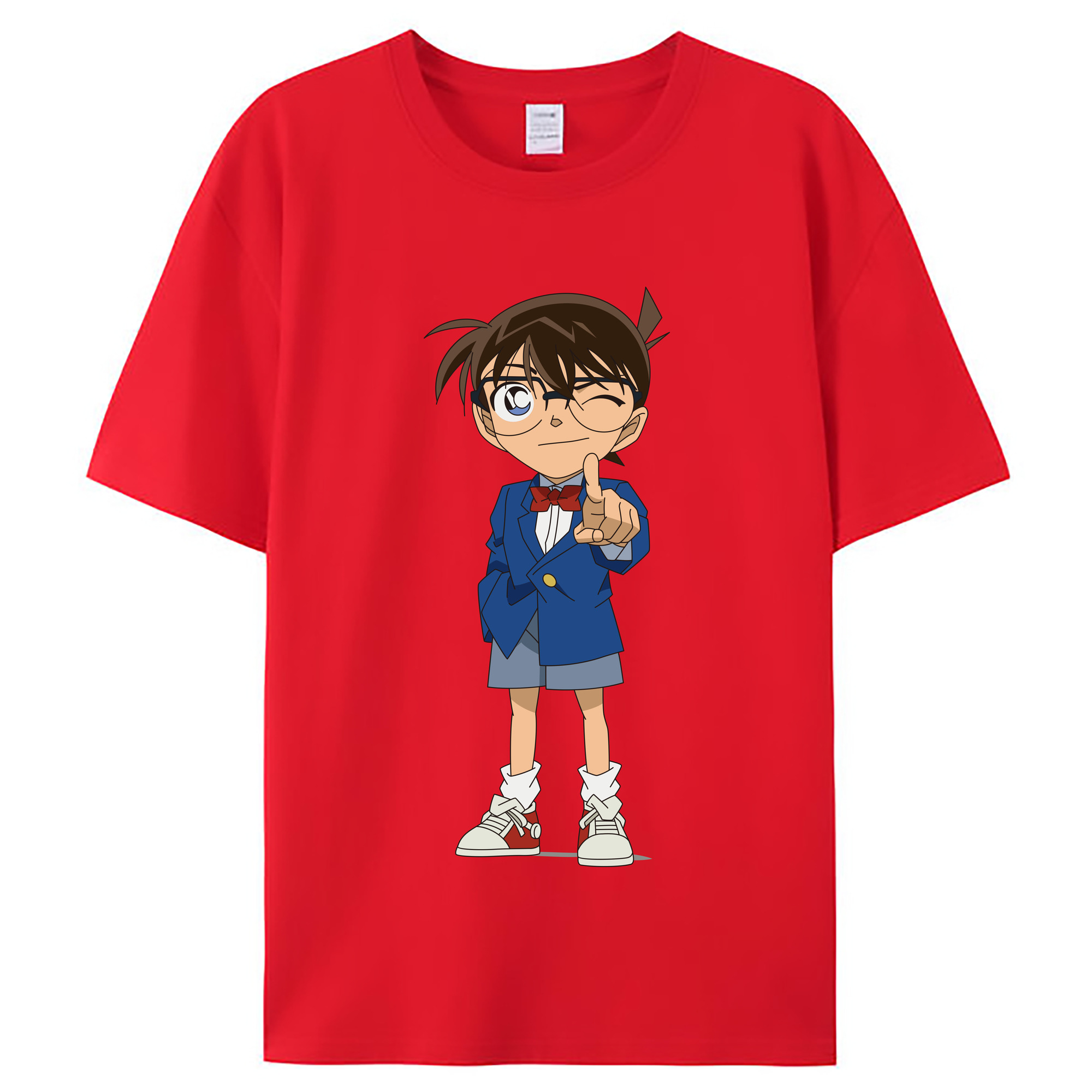 （画像用） 名探偵コナン 江戸川 コナン Detective Conan Conan Edogawa レディースカジュアルプリントTシャツ（綿100％）