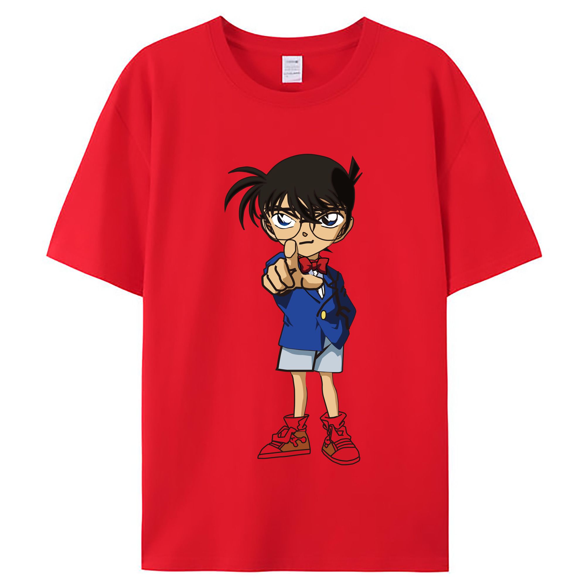 （画像用） 名探偵コナン 江戸川 コナン Detective Conan Conan Edogawa レディースカジュアルプリントTシャツ（綿100％）