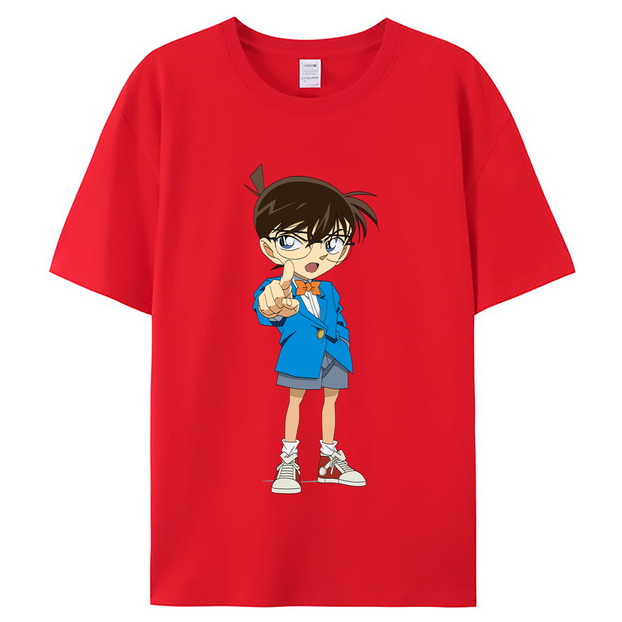 （画像用） 名探偵コナン 江戸川 コナン Detective Conan Conan Edogawa レディースカジュアルプリントTシャツ（綿100％）