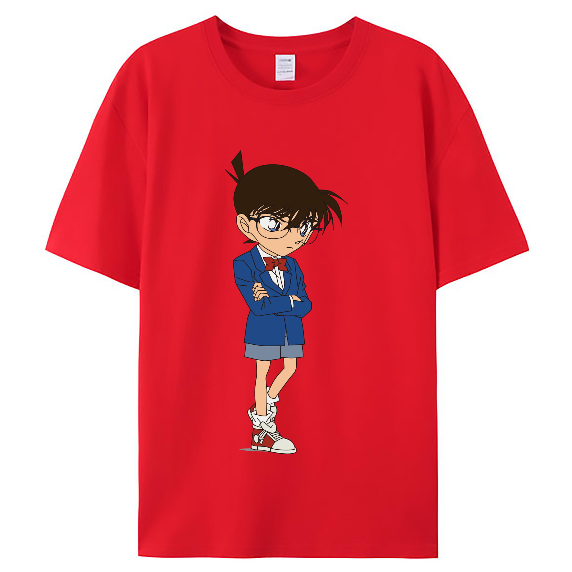（画像用） 名探偵コナン 江戸川 コナン Detective Conan Conan Edogawa レディースカジュアルプリントTシャツ（綿100％）