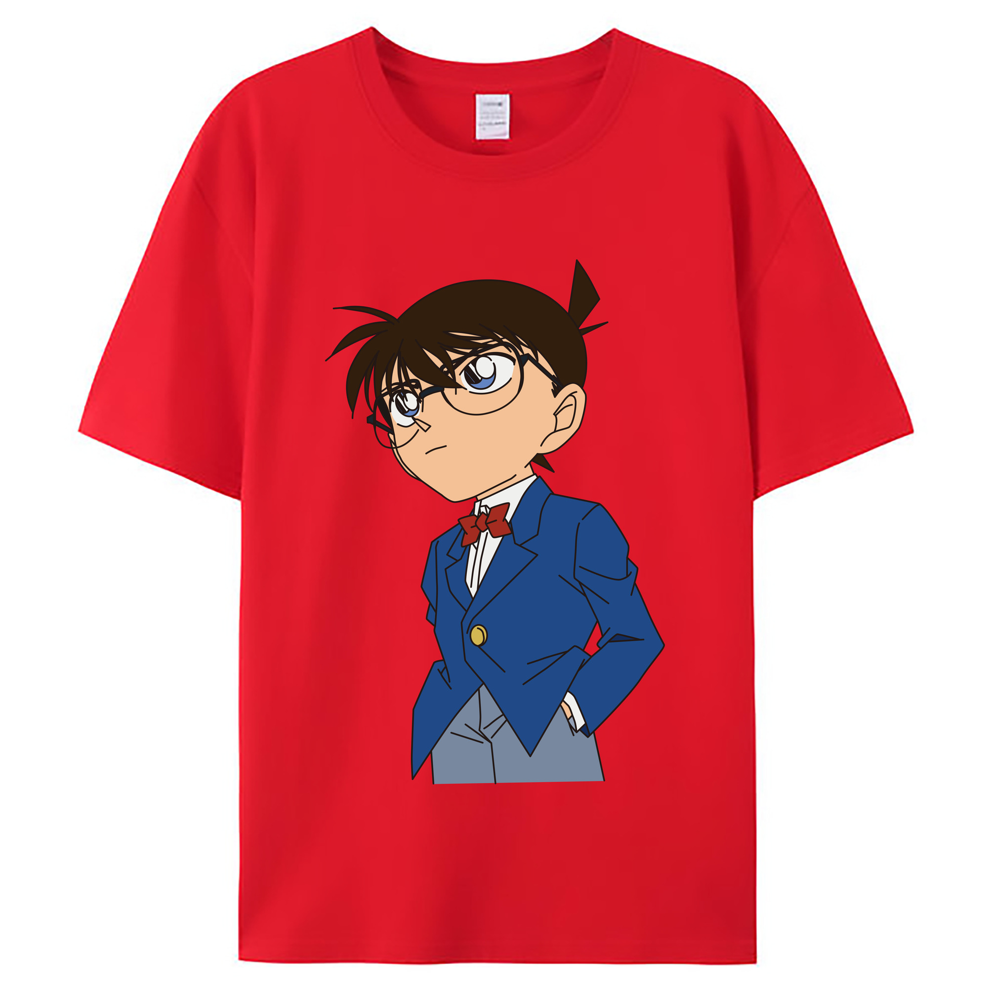 （画像用） 名探偵コナン 江戸川 コナン Detective Conan Conan Edogawa レディースカジュアルプリントTシャツ（綿100％）
