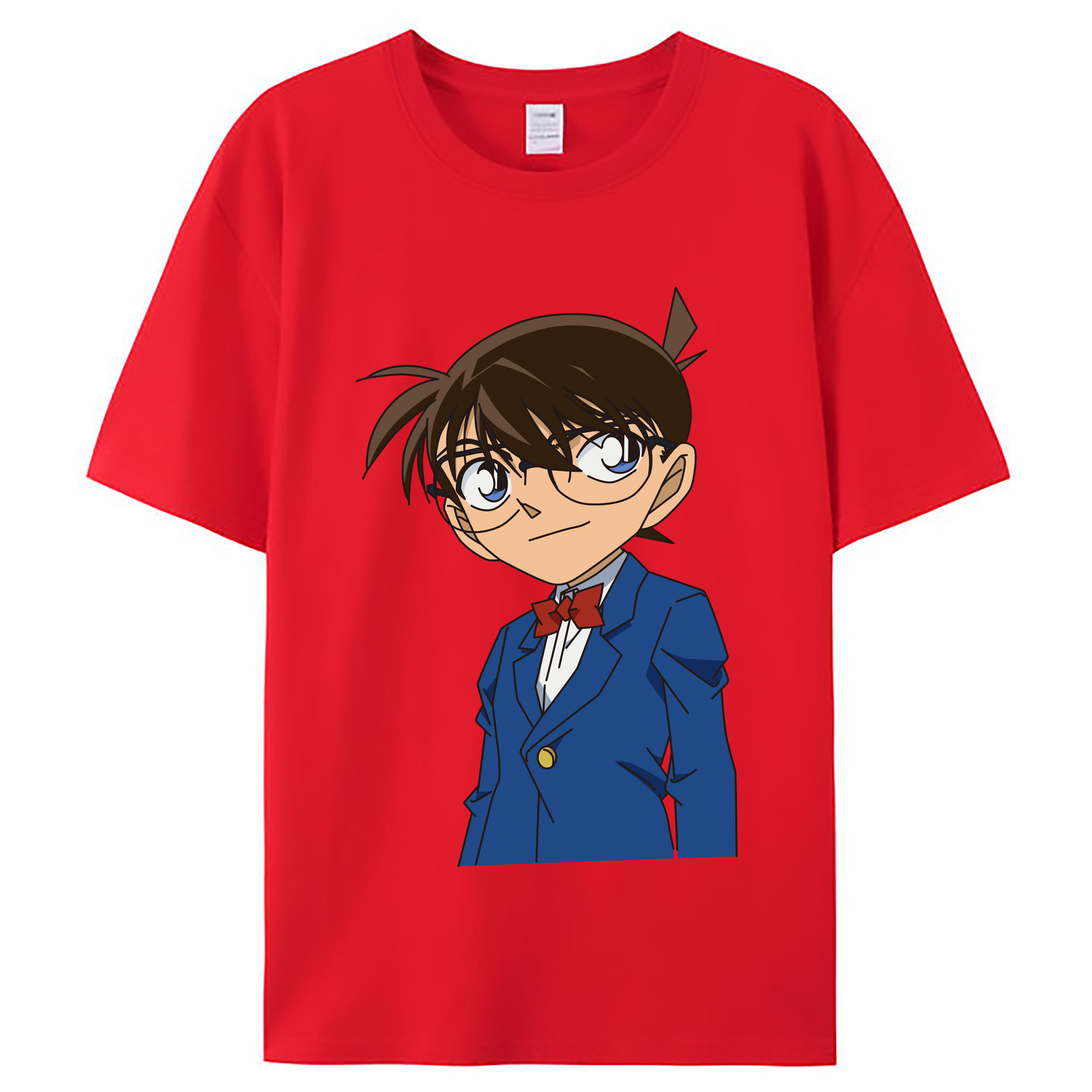 （画像用） 名探偵コナン 江戸川 コナン Detective Conan Conan Edogawa レディースカジュアルプリントTシャツ（綿100％）