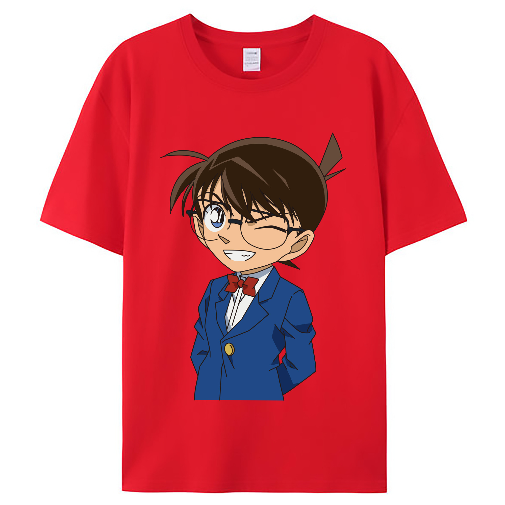 （画像用） 名探偵コナン 江戸川 コナン Detective Conan Conan Edogawa レディースカジュアルプリントTシャツ（綿100％）