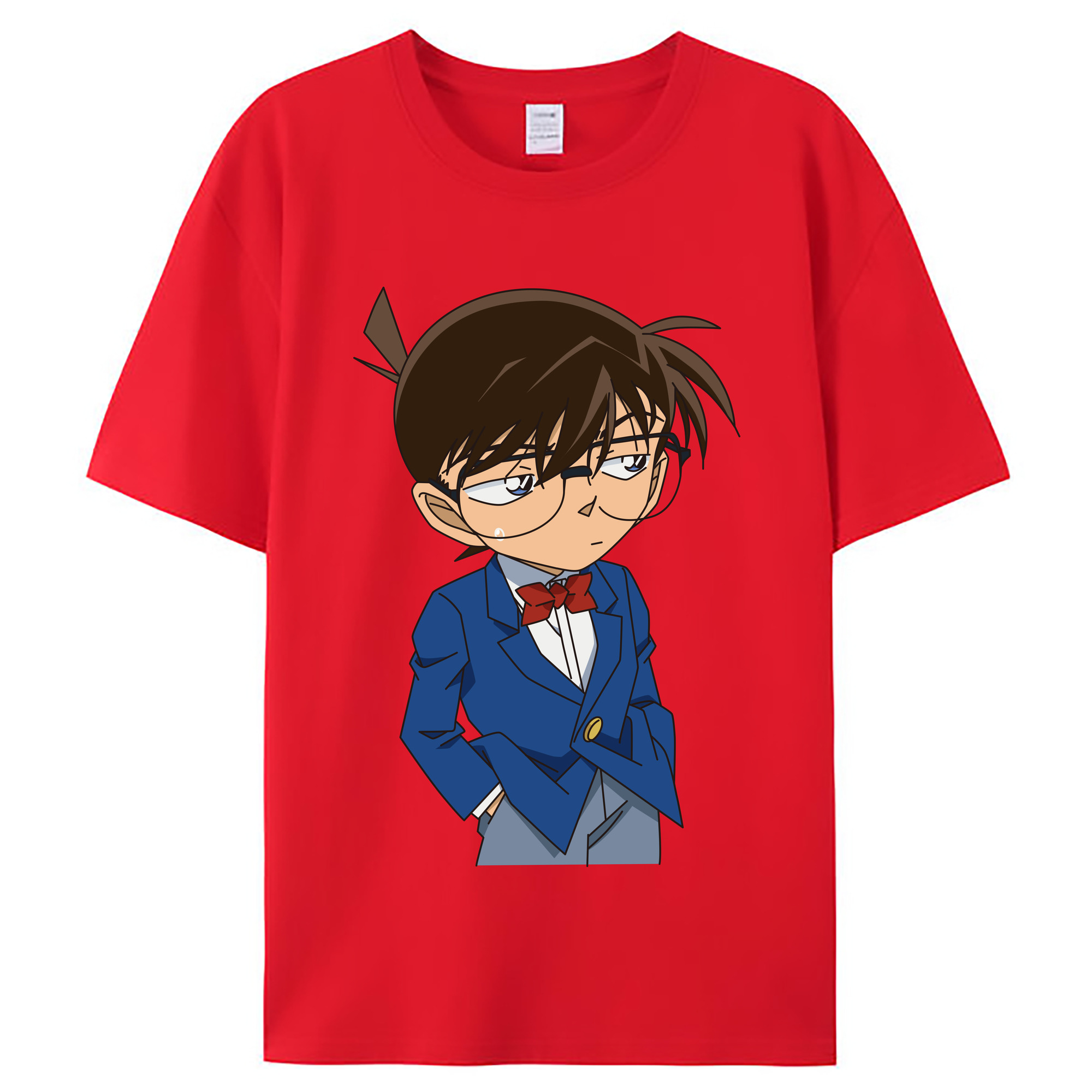 （画像用） 名探偵コナン 江戸川 コナン Detective Conan Conan Edogawa レディースカジュアルプリントTシャツ（綿100％）