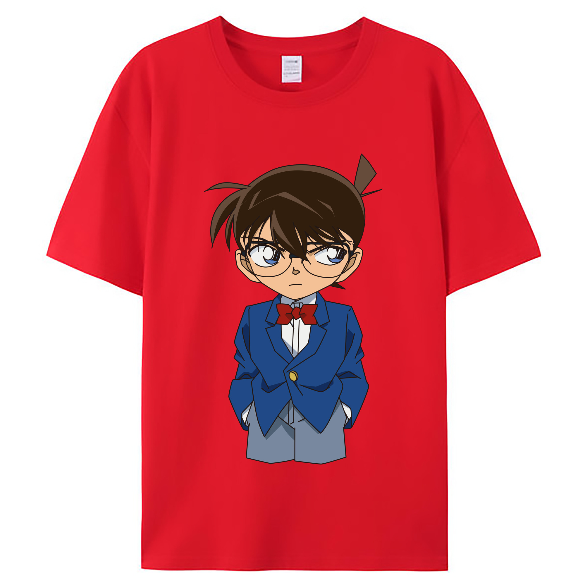 （画像用） 名探偵コナン 江戸川 コナン Detective Conan Conan Edogawa レディースカジュアルプリントTシャツ（綿100％）