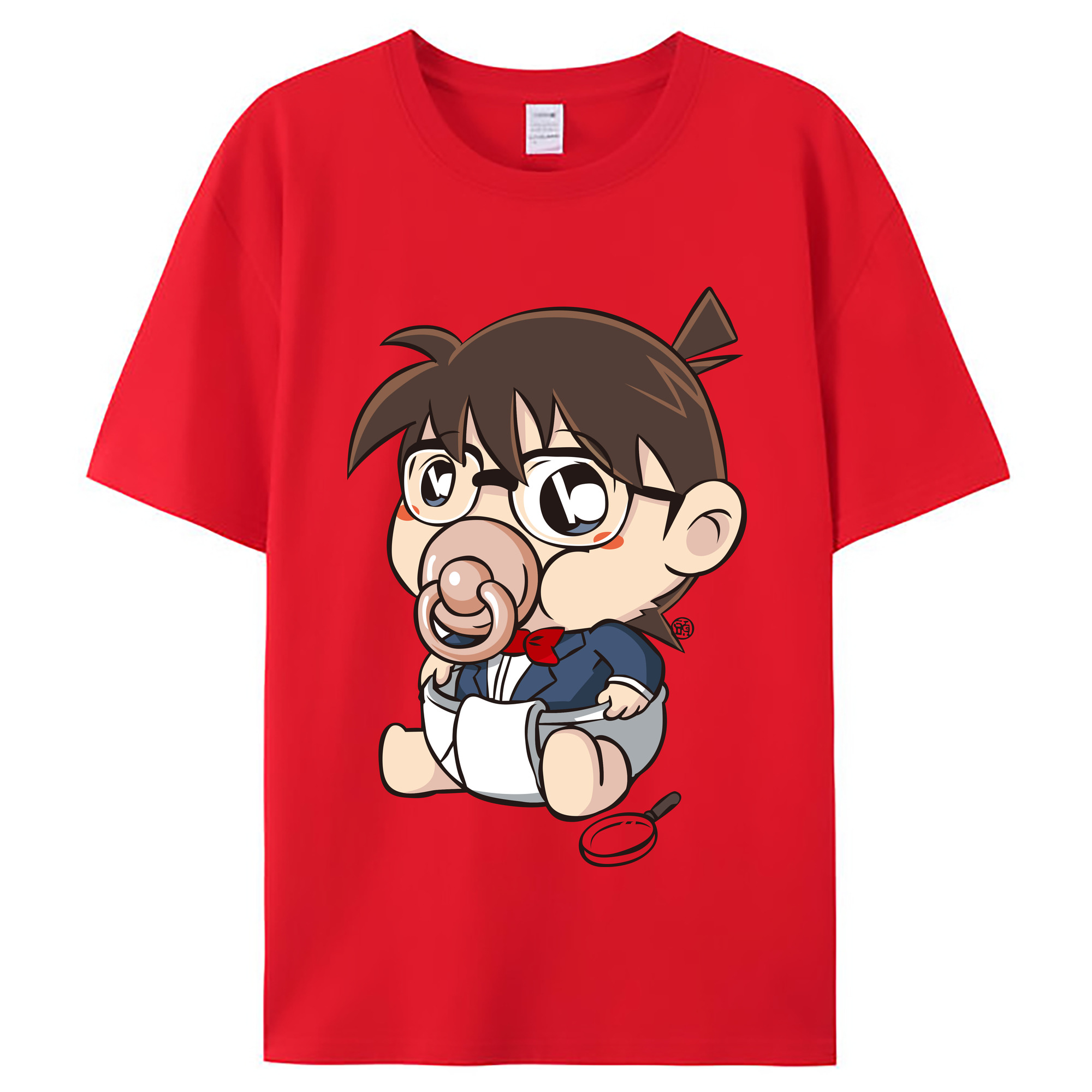 （画像用） 名探偵コナン 江戸川 コナン Detective Conan Conan Edogawa レディースカジュアルプリントTシャツ（綿100％）