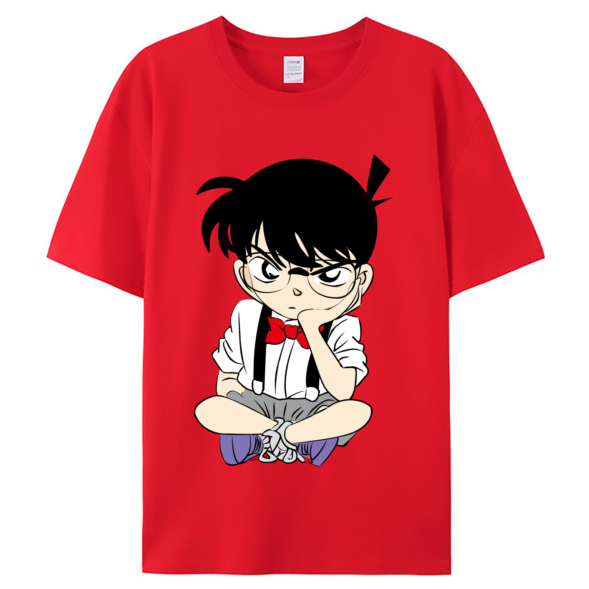 （画像用） 名探偵コナン 江戸川 コナン Detective Conan Conan Edogawa レディースカジュアルプリントTシャツ（綿100％）