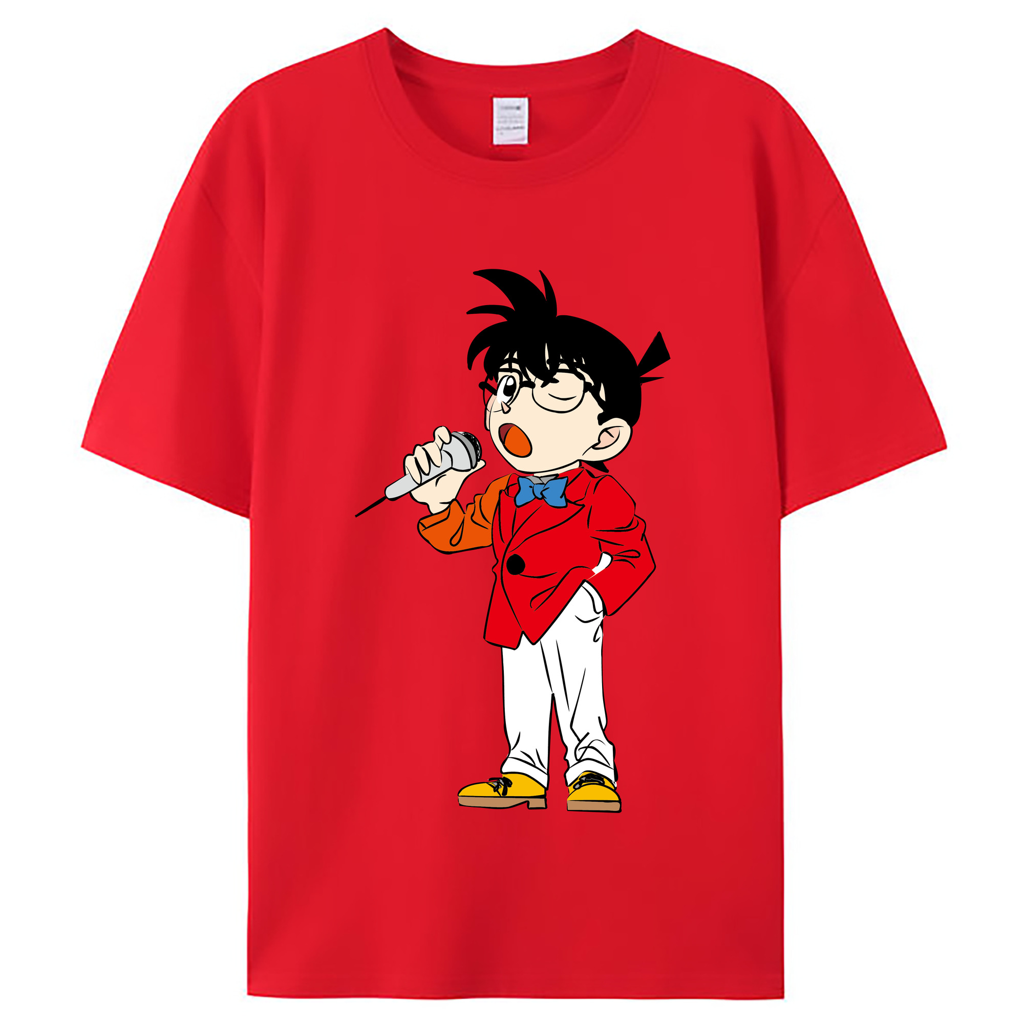 （画像用） 名探偵コナン 江戸川 コナン Detective Conan Conan Edogawa レディースカジュアルプリントTシャツ（綿100％）