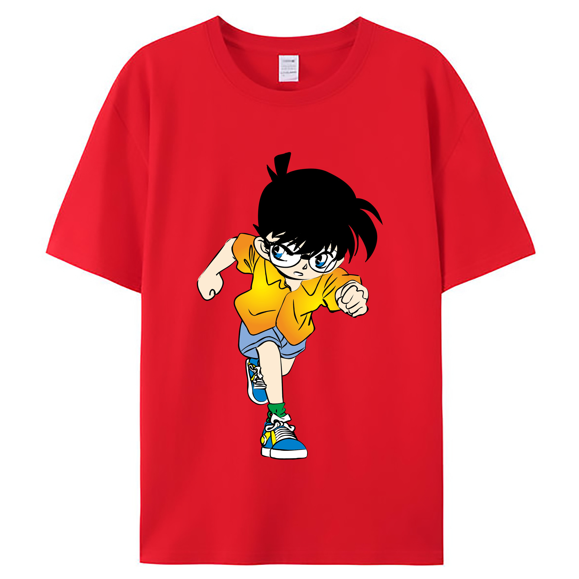 （画像用） 名探偵コナン 江戸川 コナン Detective Conan Conan Edogawa レディースカジュアルプリントTシャツ（綿100％）