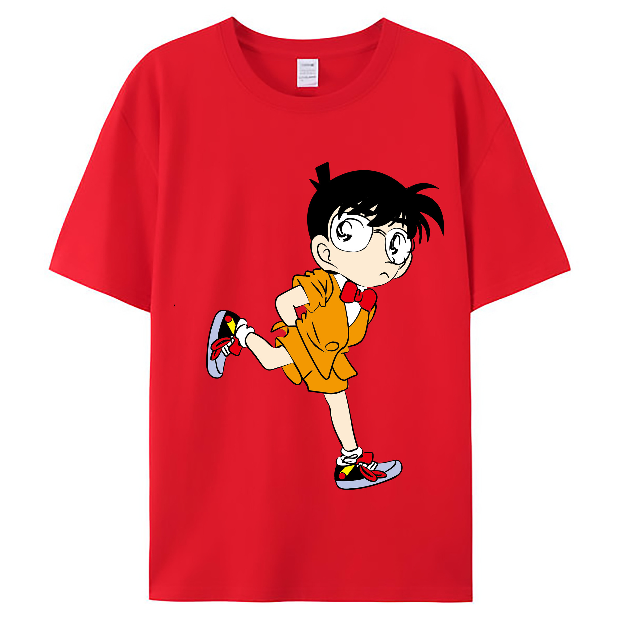 （画像用） 名探偵コナン 江戸川 コナン Detective Conan Conan Edogawa レディースカジュアルプリントTシャツ（綿100％）