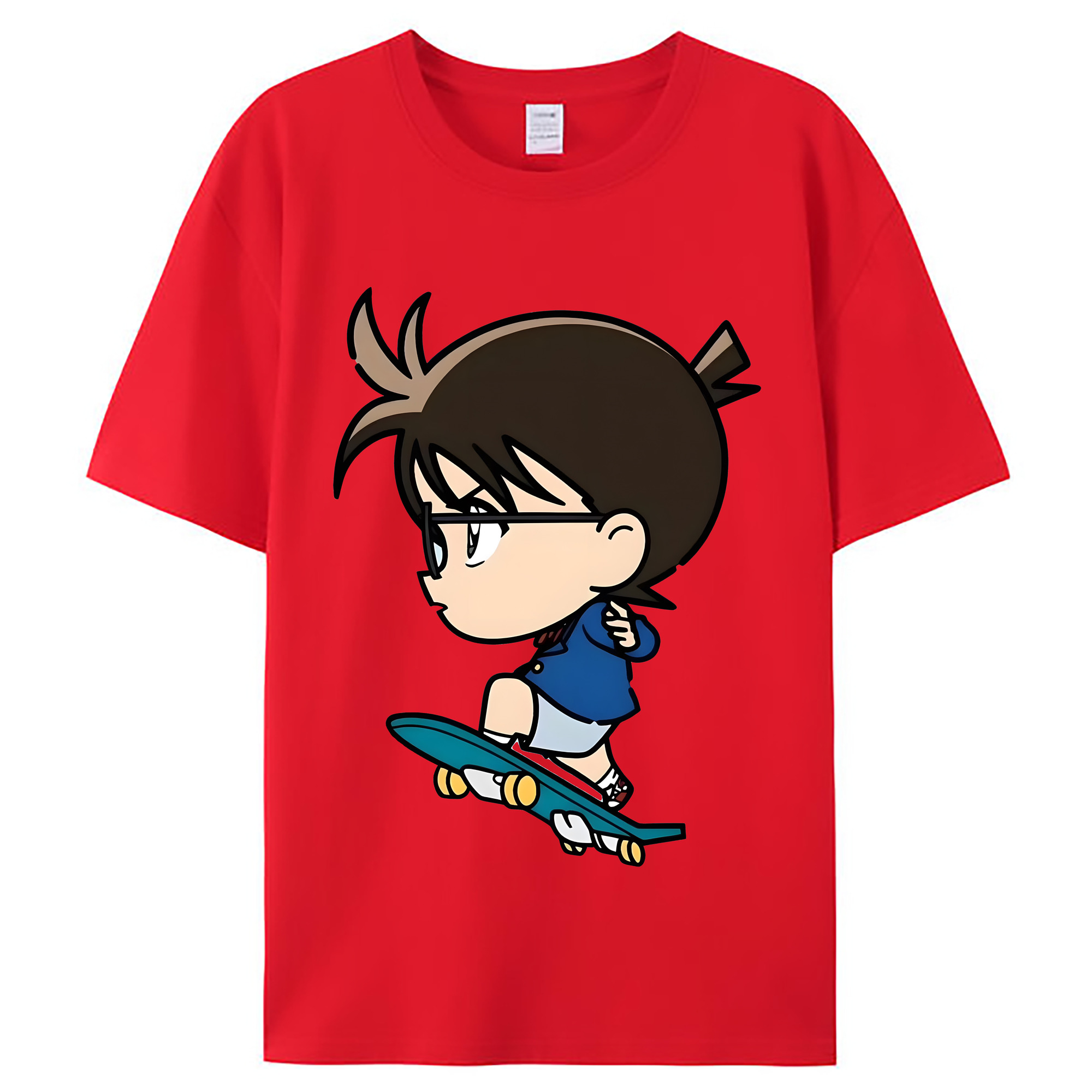 （画像用） 名探偵コナン 江戸川 コナン Detective Conan Conan Edogawa レディースカジュアルプリントTシャツ（綿100％）