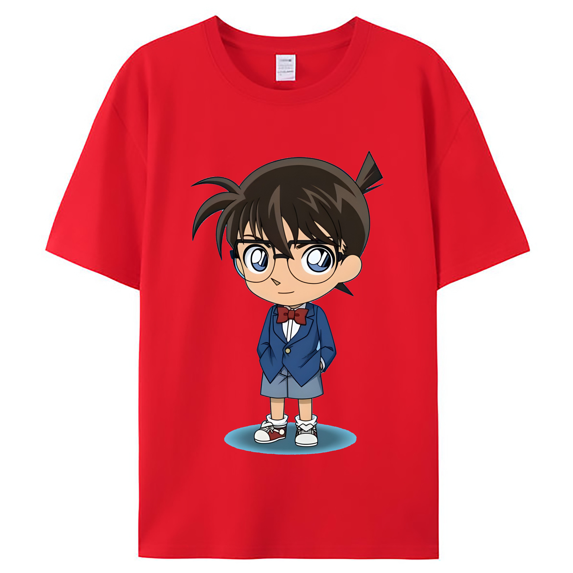 （画像用） 名探偵コナン 江戸川 コナン Detective Conan Conan Edogawa レディースカジュアルプリントTシャツ（綿100％）