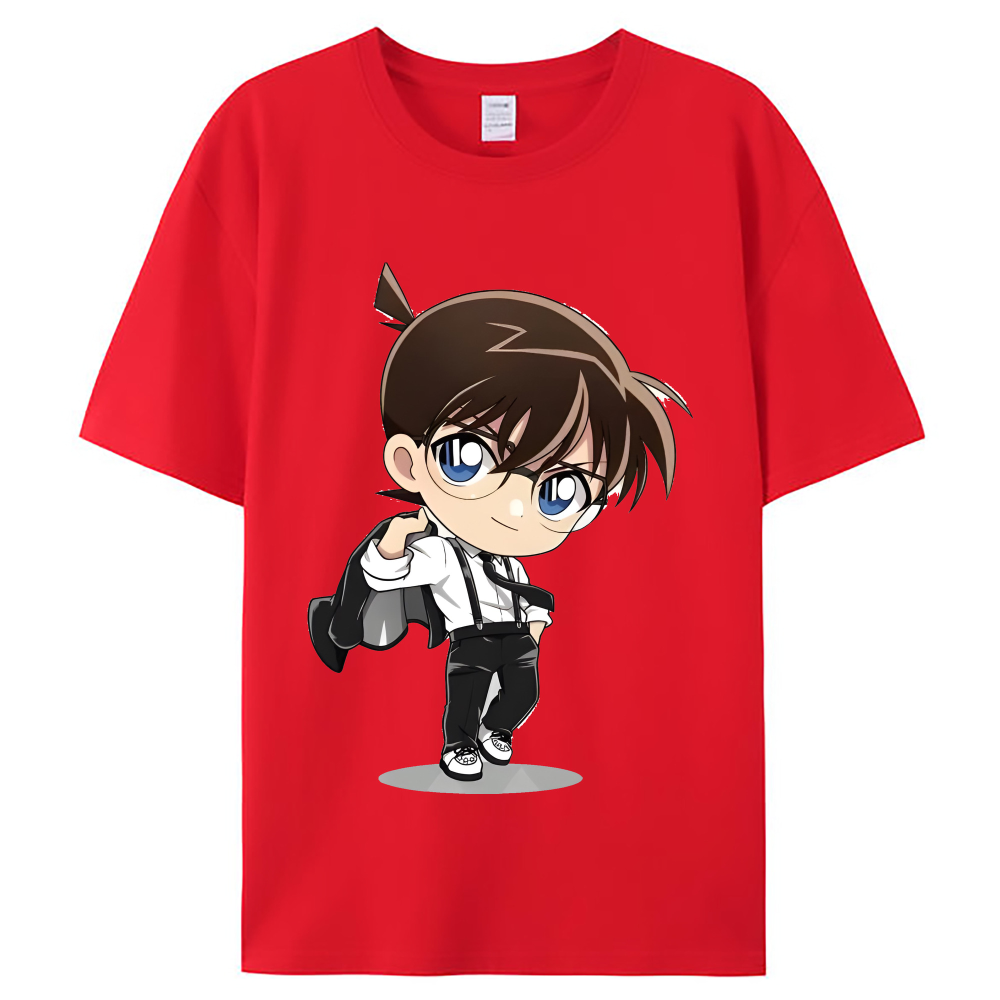 （画像用） 名探偵コナン 江戸川 コナン Detective Conan Conan Edogawa レディースカジュアルプリントTシャツ（綿100％）