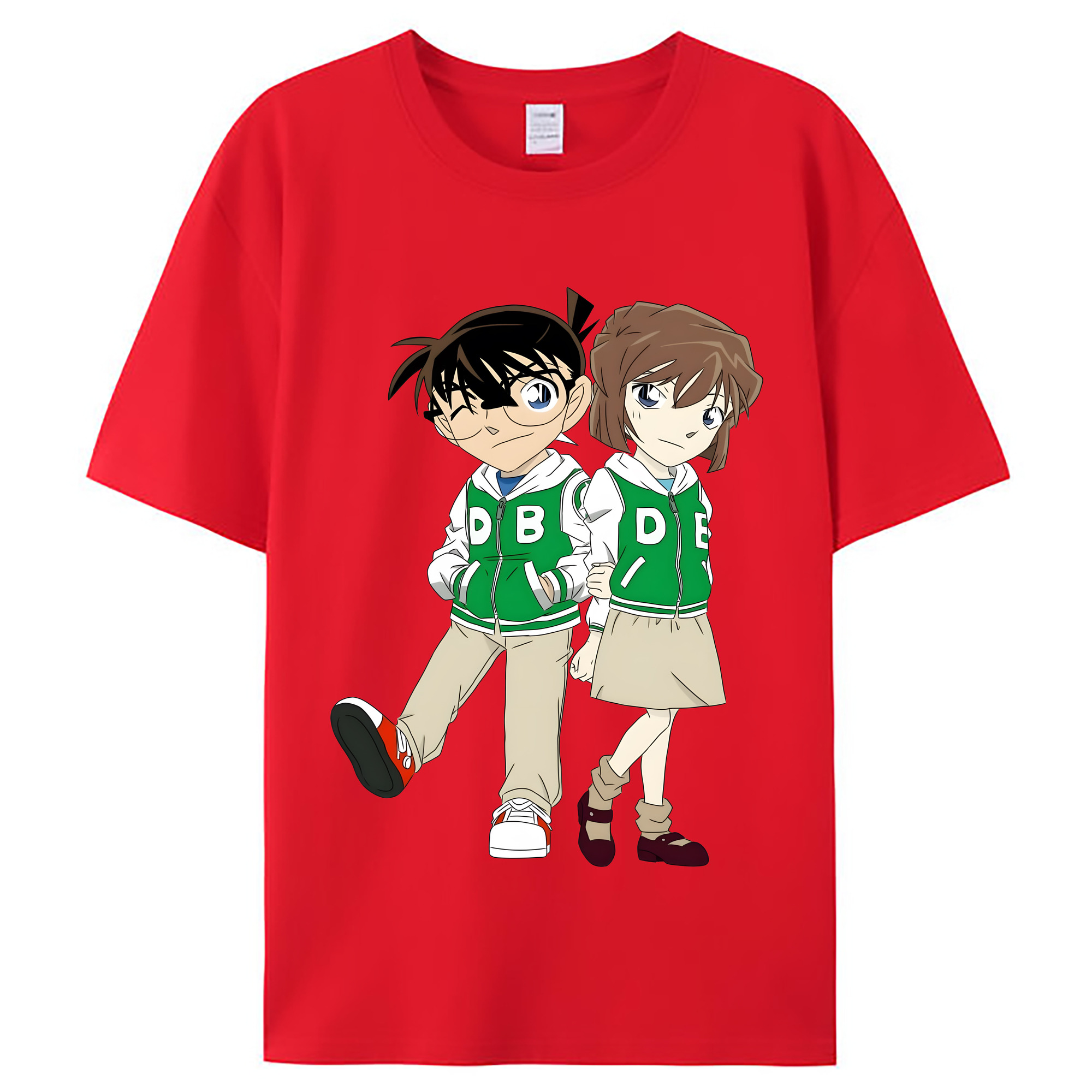 （画像用） 名探偵コナン 江戸川 コナン Detective Conan Conan Edogawa レディースカジュアルプリントTシャツ（綿100％）