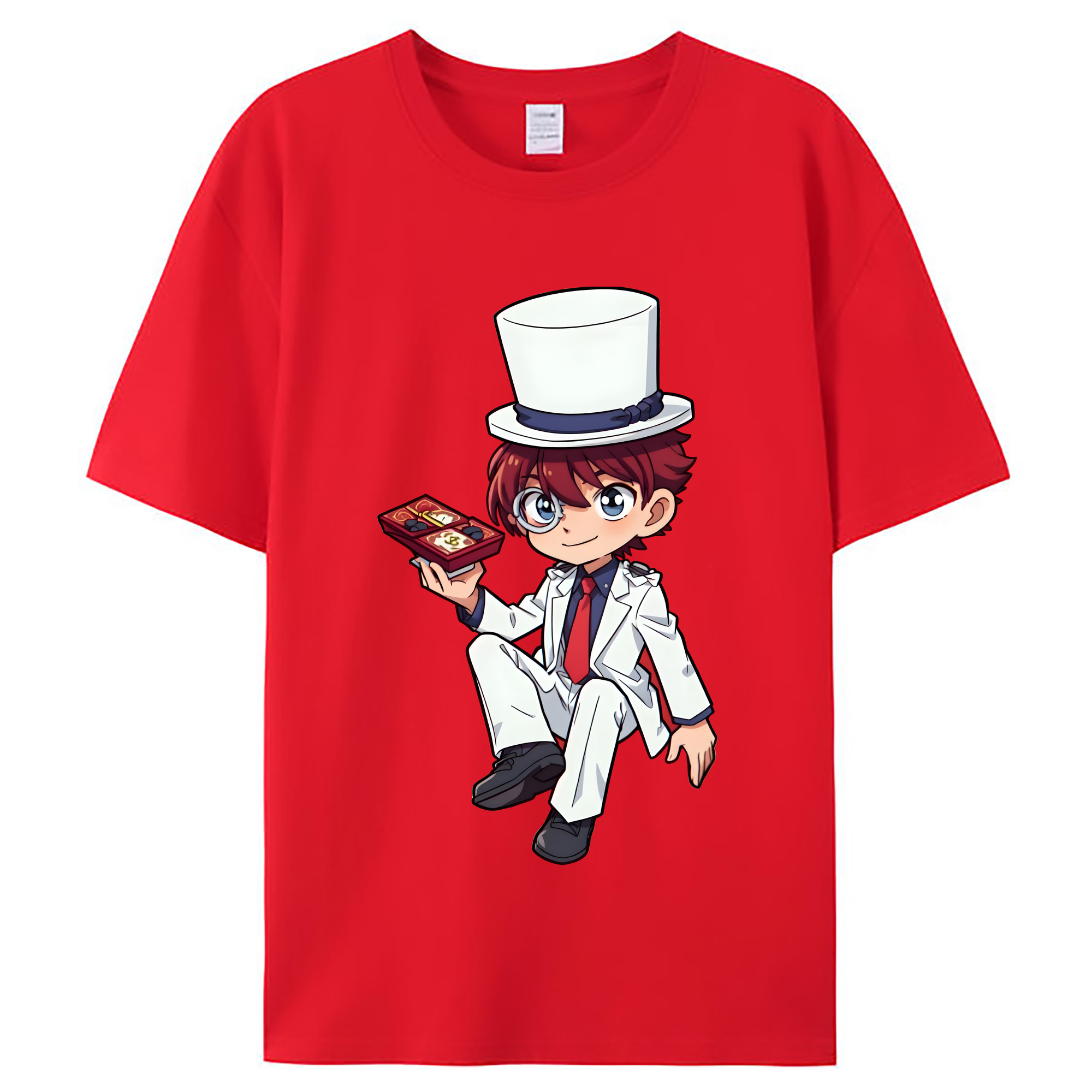 （画像用） 名探偵コナン くろば かいと Detective Conan Kuroba Kaito レディースカジュアルプリントTシャツ（綿100％）