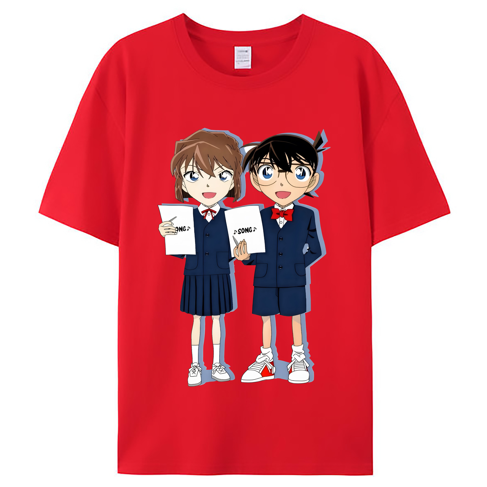（画像用） 名探偵コナン 灰原 哀 はいばら あい Detective Conan Anita Hailey、Vi Graythorn Haibara Ai レディースカジュアルプリントTシャツ（綿100％）