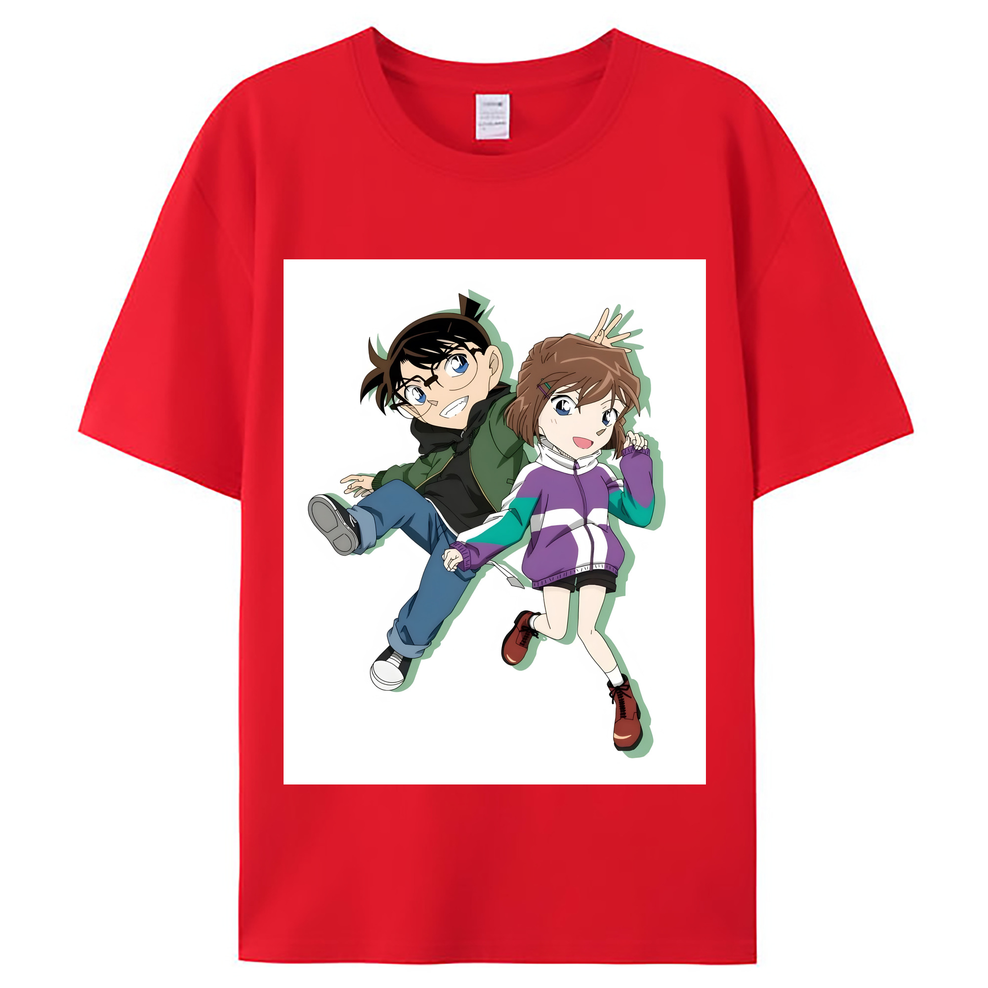 （画像用） 名探偵コナン 灰原 哀 はいばら あい Detective Conan Anita Hailey、Vi Graythorn Haibara Ai レディースカジュアルプリントTシャツ（綿100％）