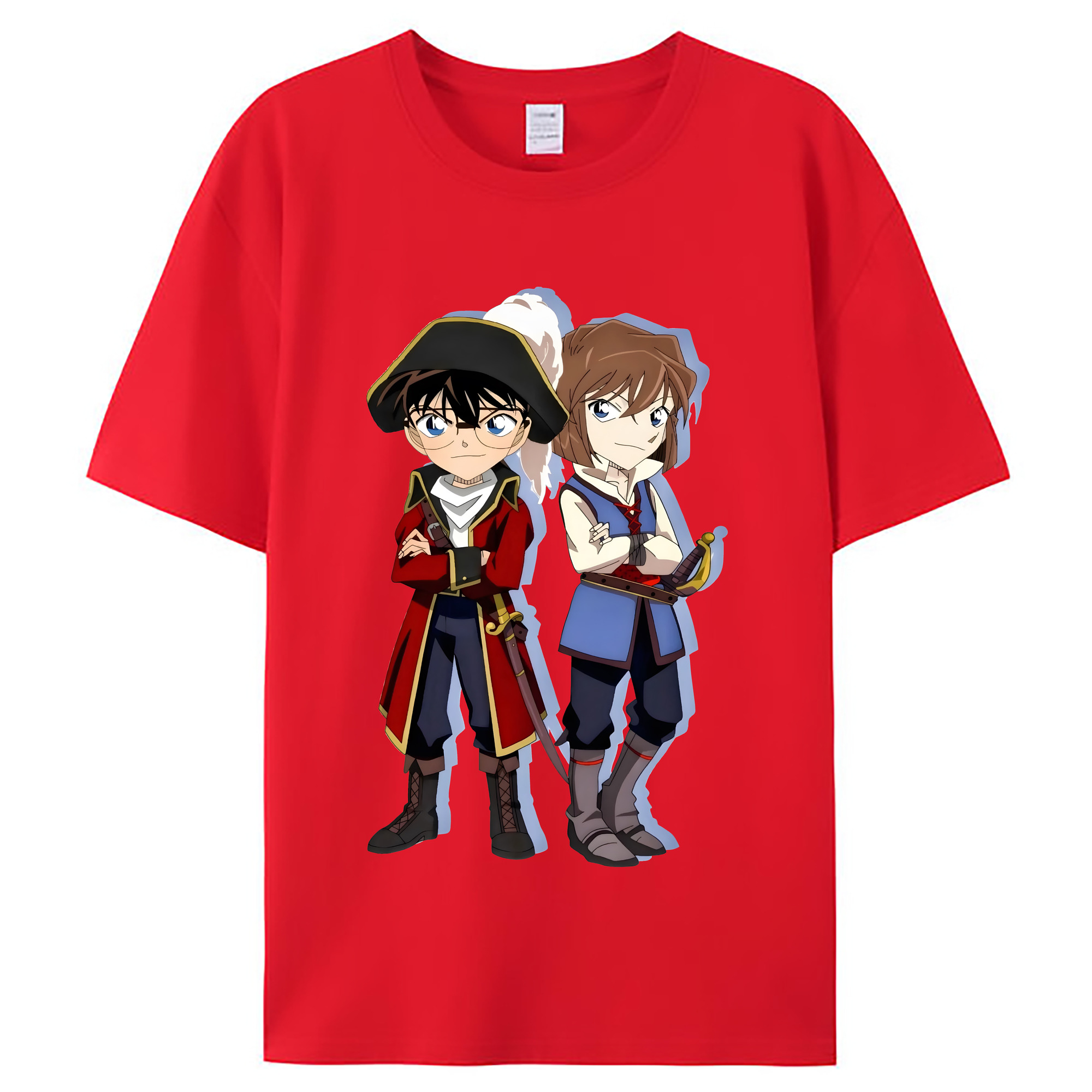 （画像用） 名探偵コナン 灰原 哀 はいばら あい Detective Conan Anita Hailey、Vi Graythorn Haibara Ai レディースカジュアルプリントTシャツ（綿100％）