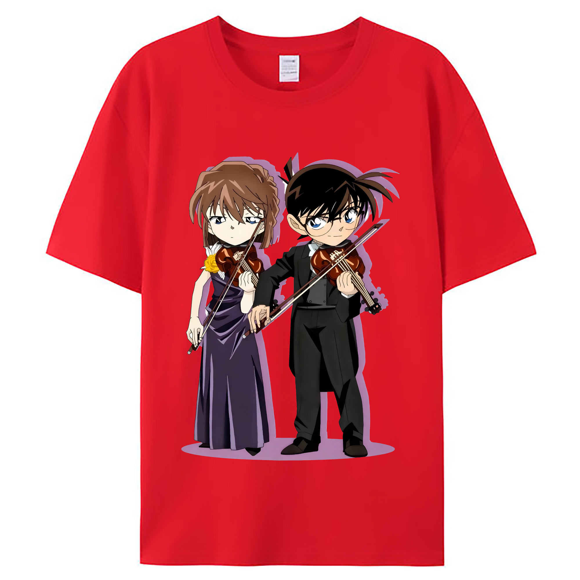 （画像用） 名探偵コナン 灰原 哀 はいばら あい Detective Conan Anita Hailey、Vi Graythorn Haibara Ai レディースカジュアルプリントTシャツ（綿100％）