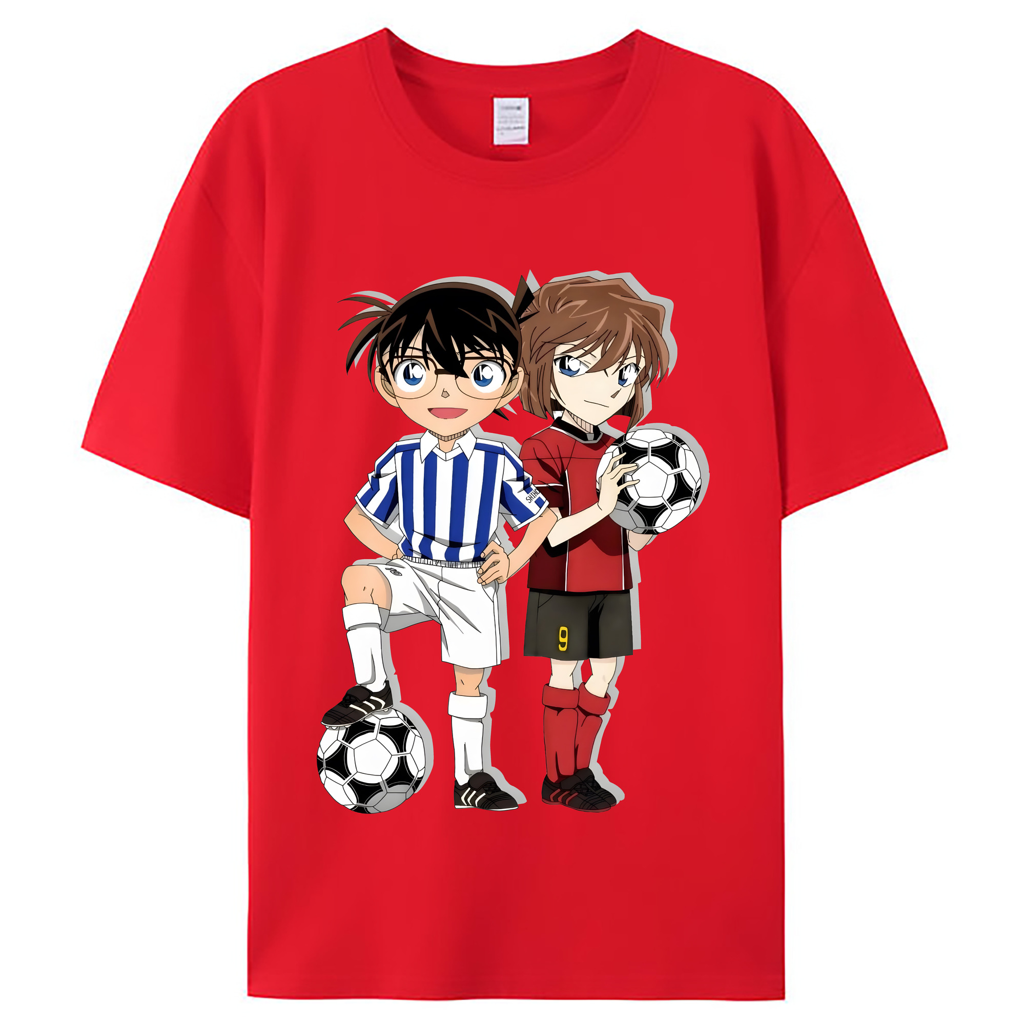 （画像用） 名探偵コナン 灰原 哀 はいばら あい Detective Conan Anita Hailey、Vi Graythorn Haibara Ai レディースカジュアルプリントTシャツ（綿100％）