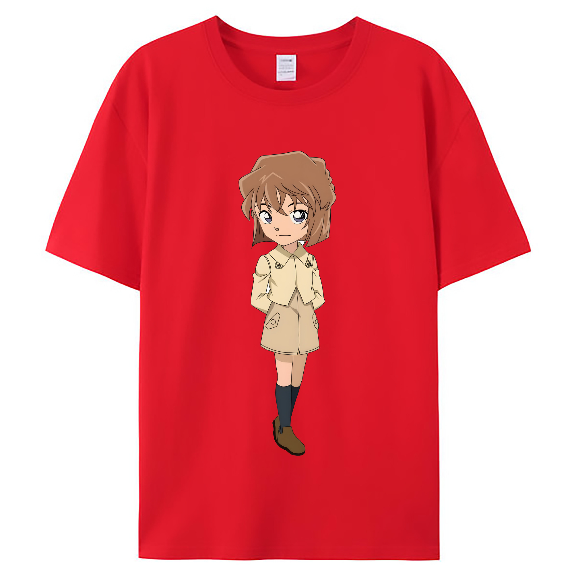 （画像用） 名探偵コナン 灰原 哀 はいばら あい Detective Conan Anita Hailey、Vi Graythorn Haibara Ai レディースカジュアルプリントTシャツ（綿100％）