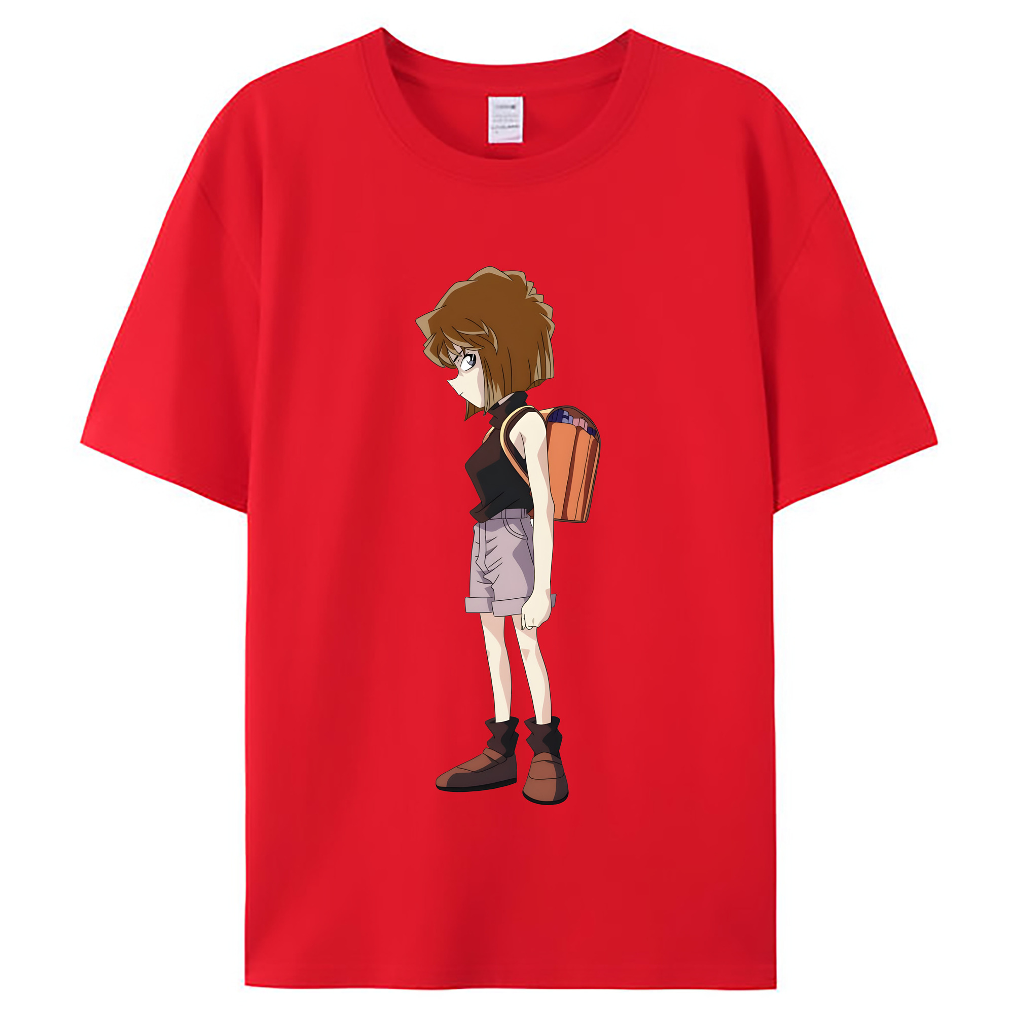 （画像用） 名探偵コナン 灰原 哀 はいばら あい Detective Conan Anita Hailey、Vi Graythorn Haibara Ai レディースカジュアルプリントTシャツ（綿100％）