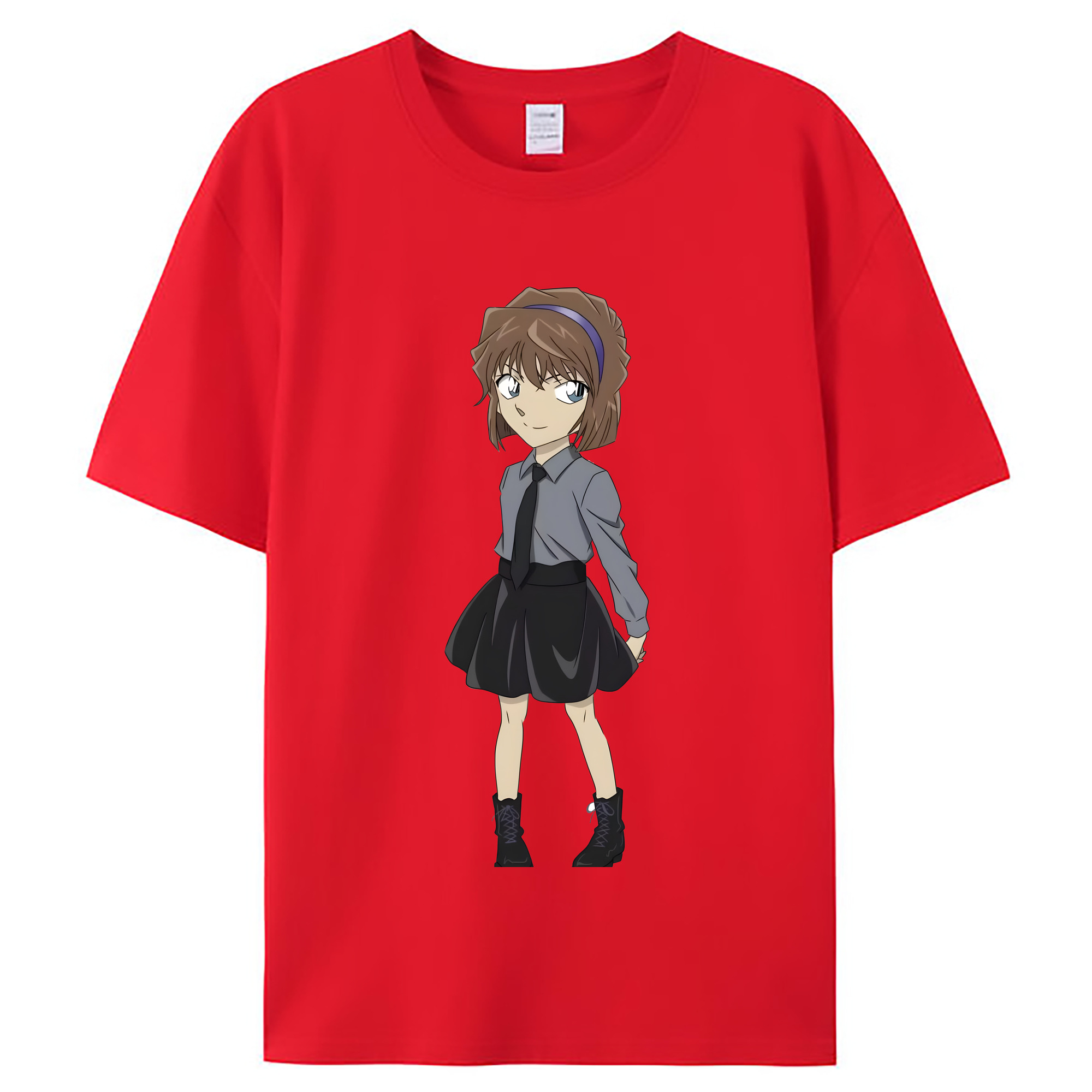 （画像用） 名探偵コナン 灰原 哀 はいばら あい Detective Conan Anita Hailey、Vi Graythorn Haibara Ai レディースカジュアルプリントTシャツ（綿100％）