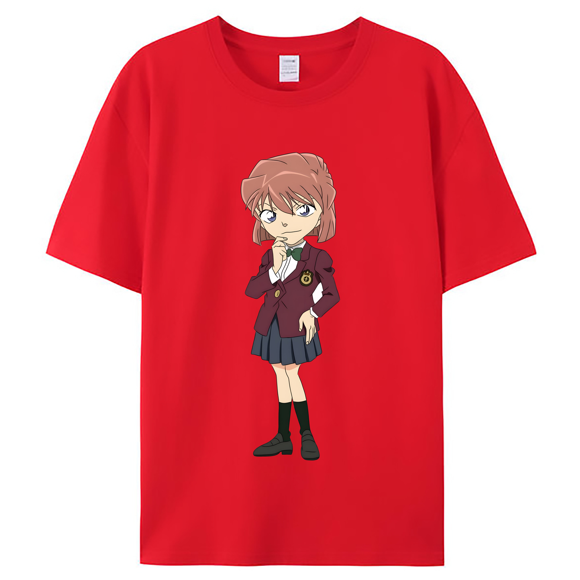 （画像用） 名探偵コナン 灰原 哀 はいばら あい Detective Conan Anita Hailey、Vi Graythorn Haibara Ai レディースカジュアルプリントTシャツ（綿100％）
